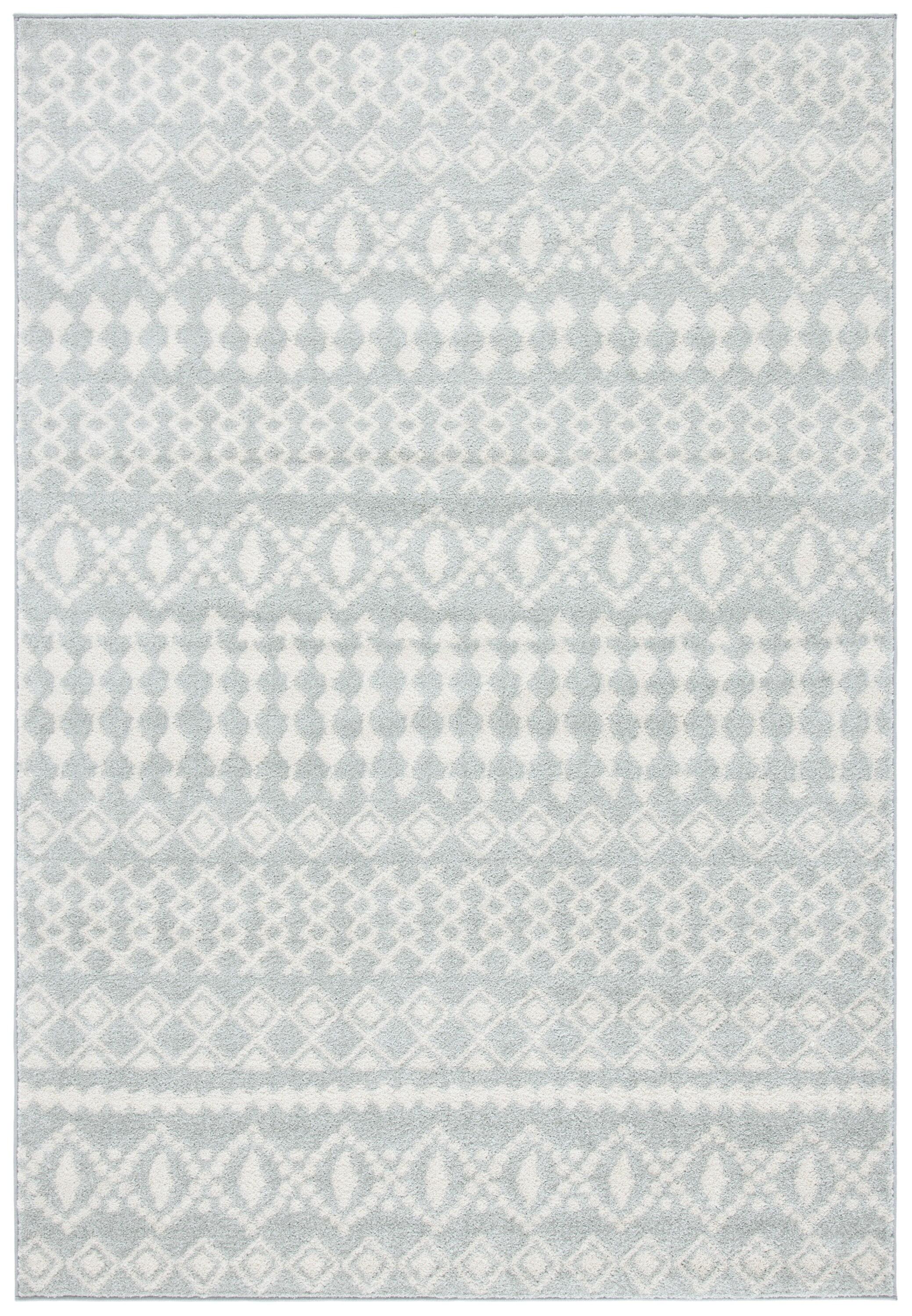Tulum TUL240 Power Loomed Indoor Area Rug - Light Grey/Ivory - 5'3"x7'6" - Safavieh