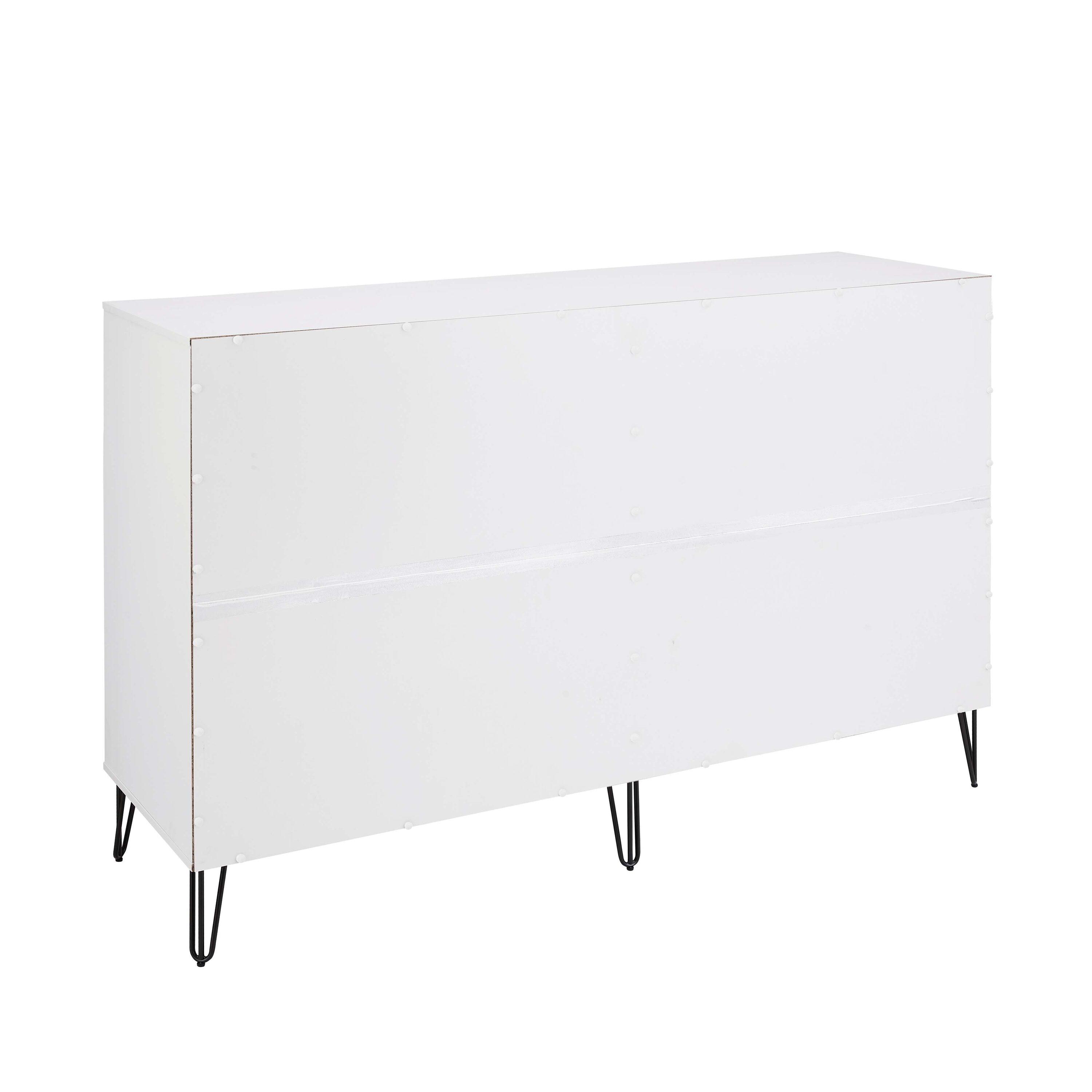 Manhattan Comfort Dumbo 10 Drawer Double Dresser White/Gray