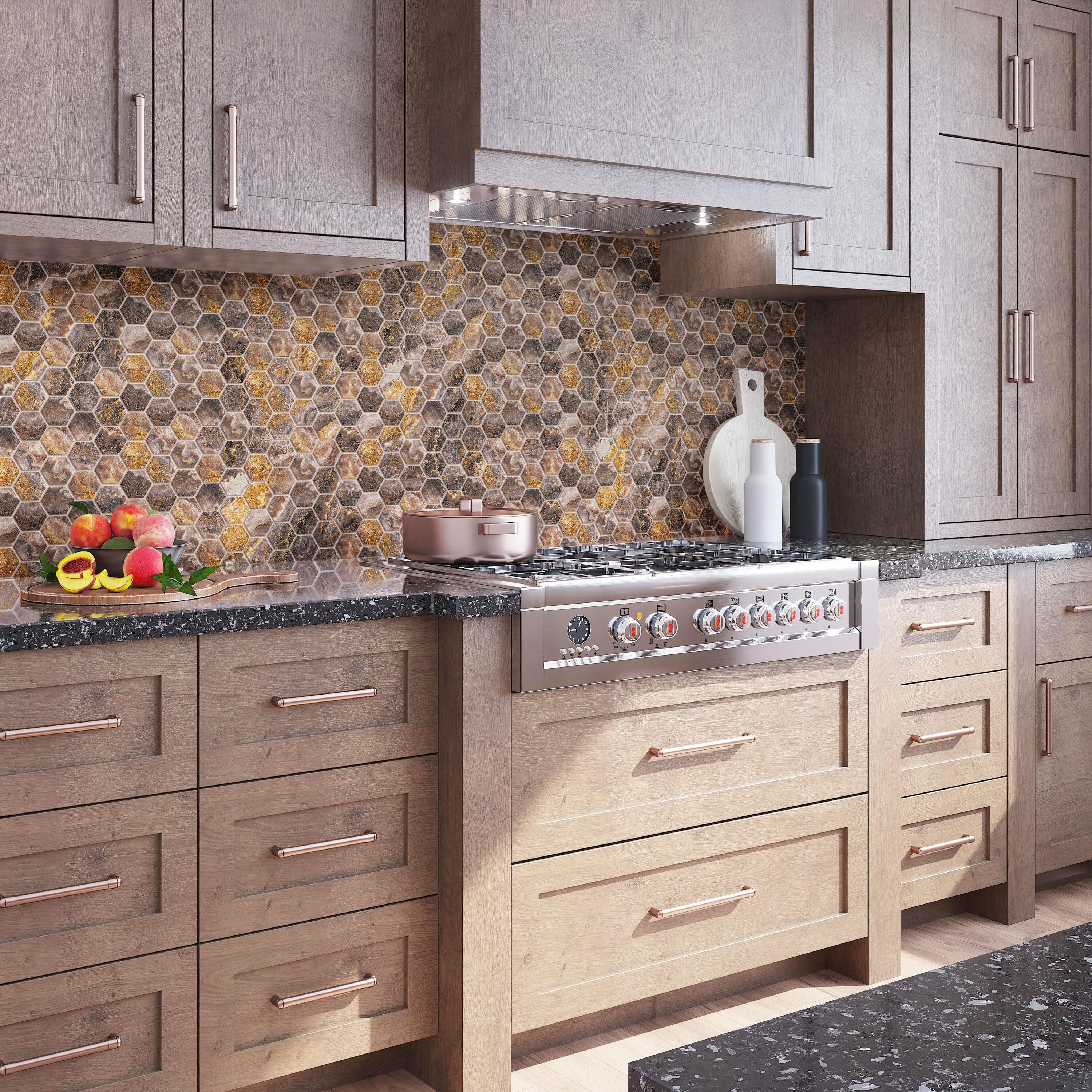 Splendor 8.9'' W x 12.8'' L Porcelain Tile Mosaic Sheet