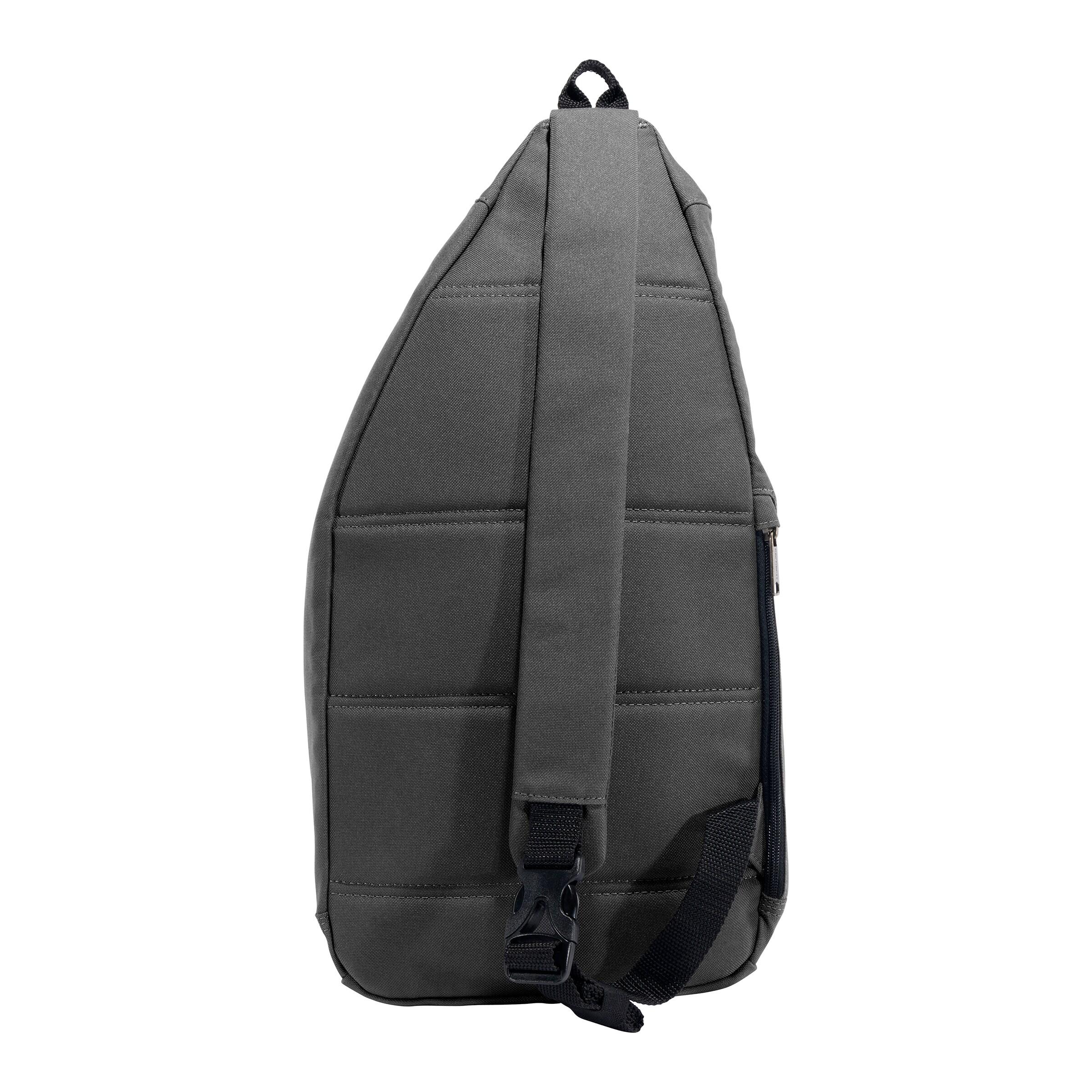 Gravel Gray Polyester Men's Shoulder Bag with Adjustable Strap