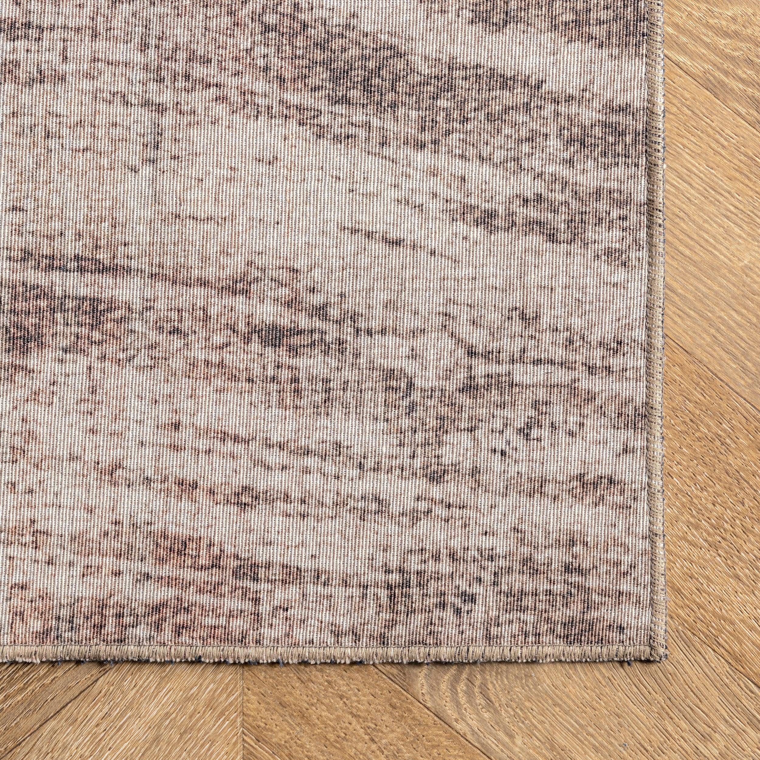 Nuloom Charmaine Abstract 8x12 Machine Washable Indoor Area Rug for Living Room Bedroom Dining Room Kitchen, Beige/Ivory