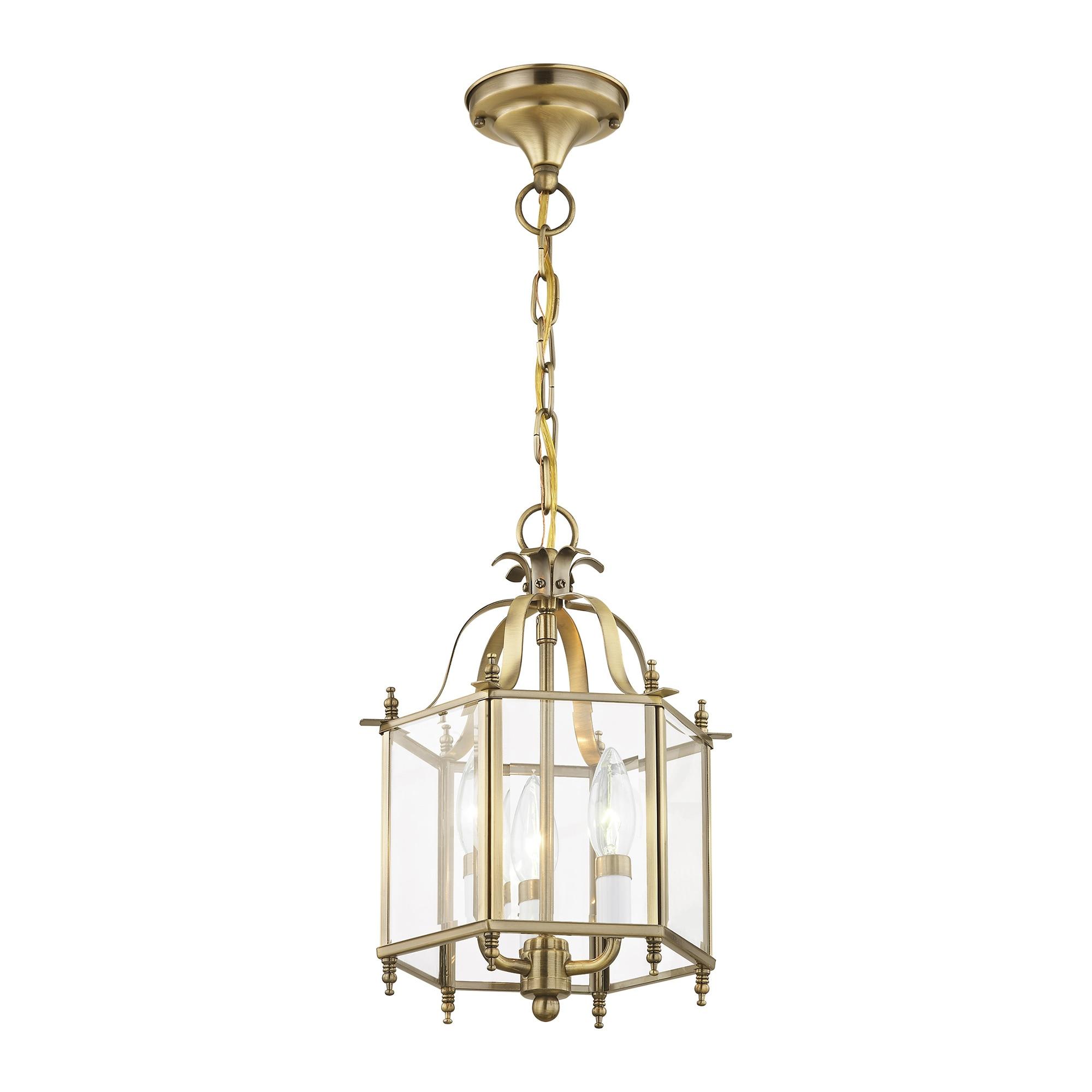 Livex Lighting Livingston 3 - Light Pendant in  Antique Brass