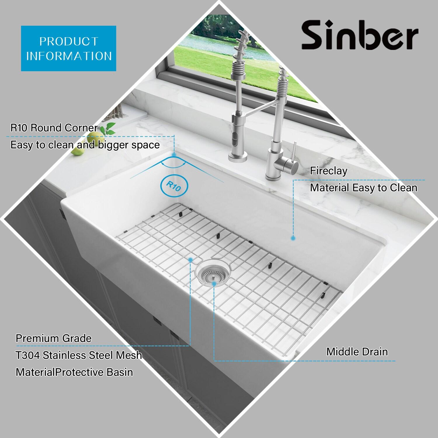 20'' L Undermount Single Bowl Fireclay Kitchen Sink