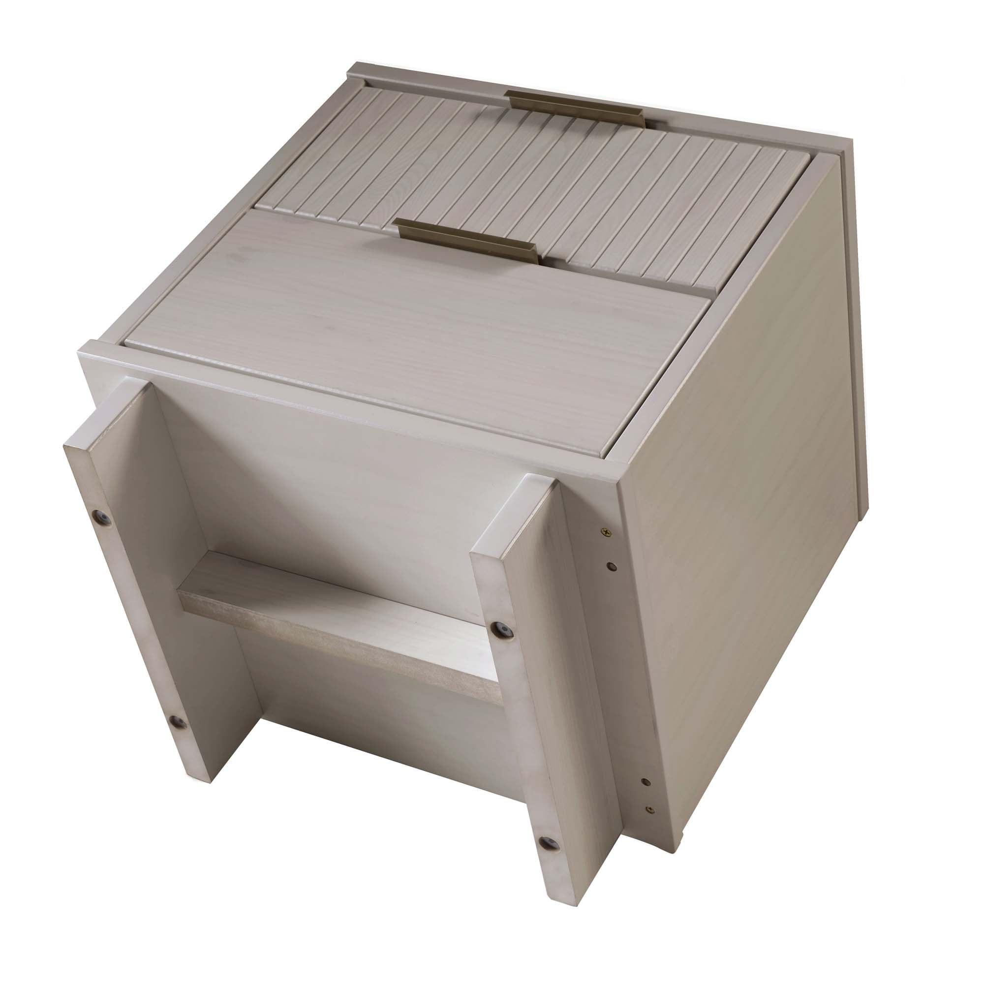 Granville Modern 2 Drawer Nightstand Light Gray - Manhattan Comfort: Soft Close, UV Finish, Metal Handles