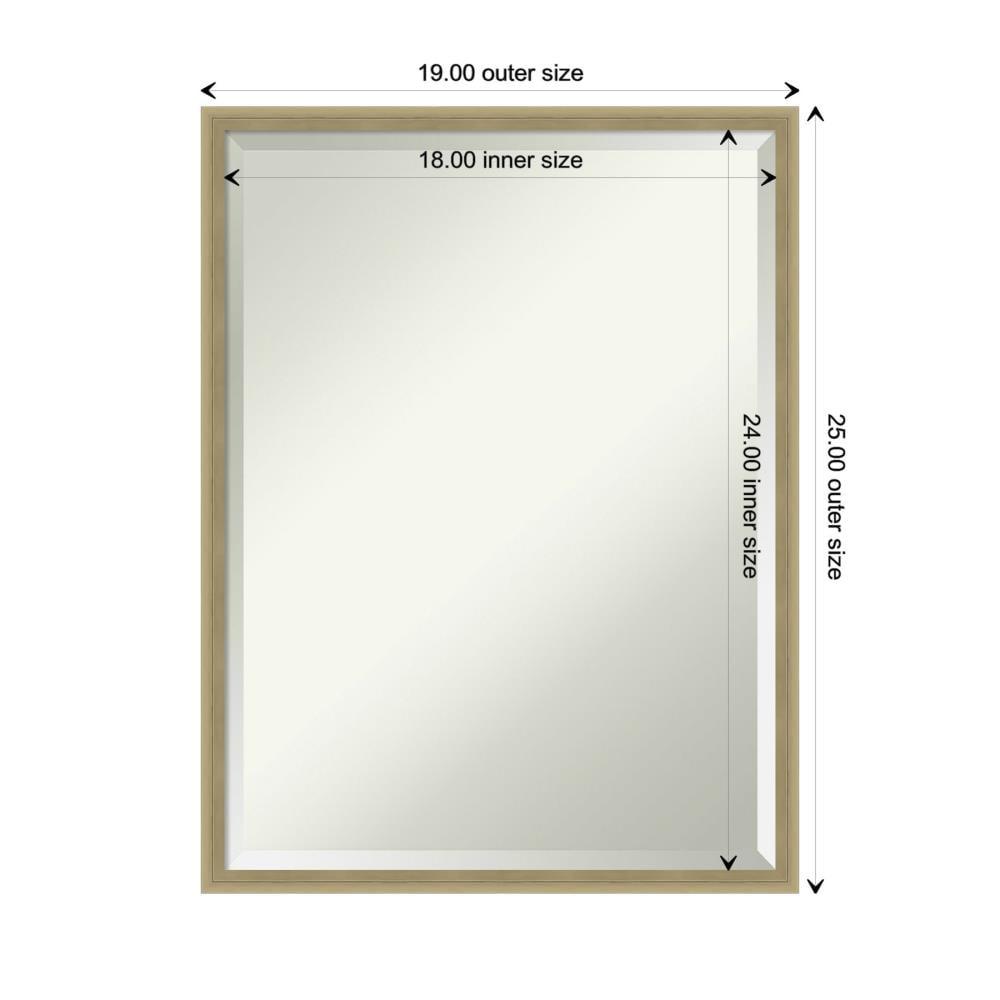 Elegant Bronze & Gold Wood Bathroom Vanity Mirror 19x25