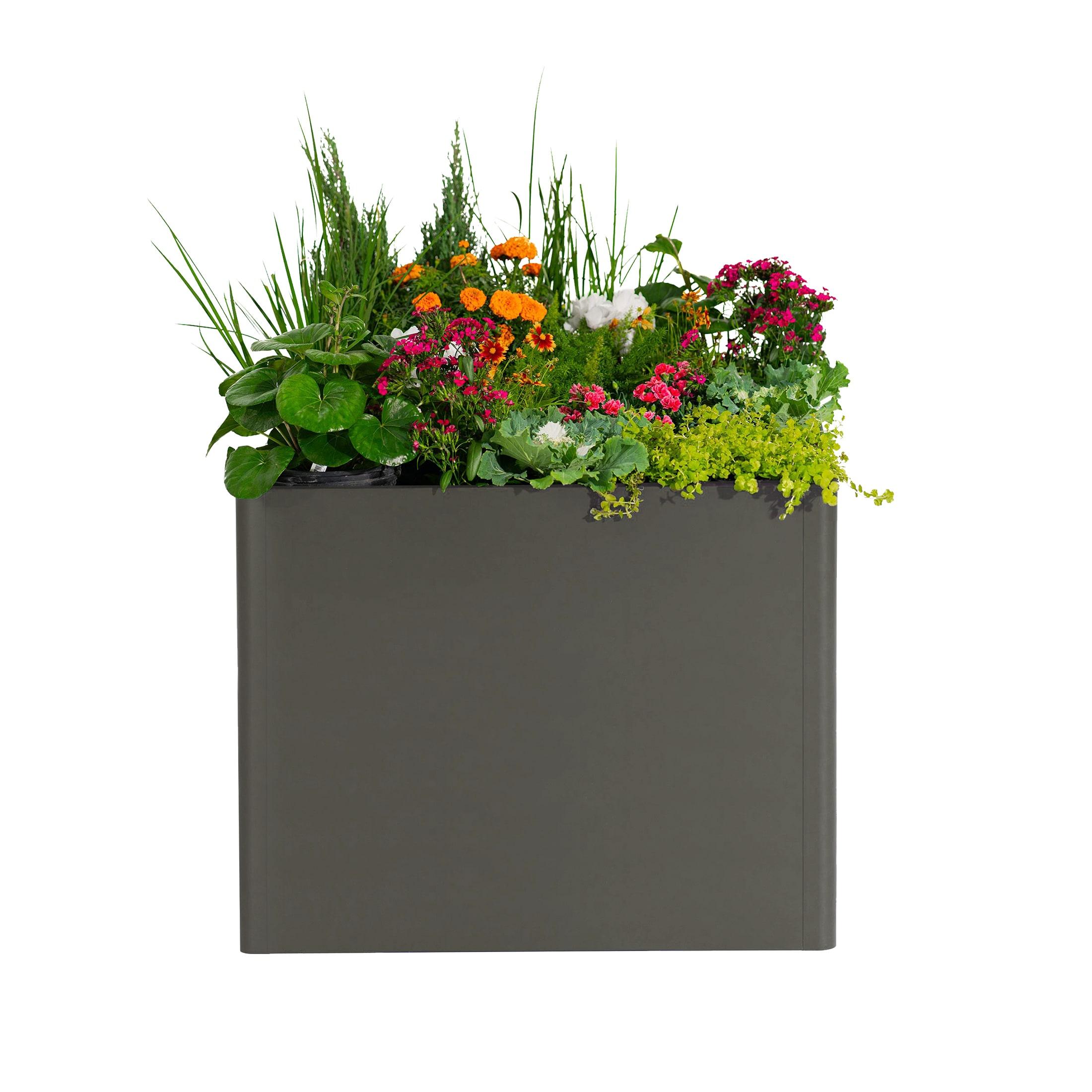 Vego Garden Modern 32" Tall Metal Outdoor Long Planter Box
