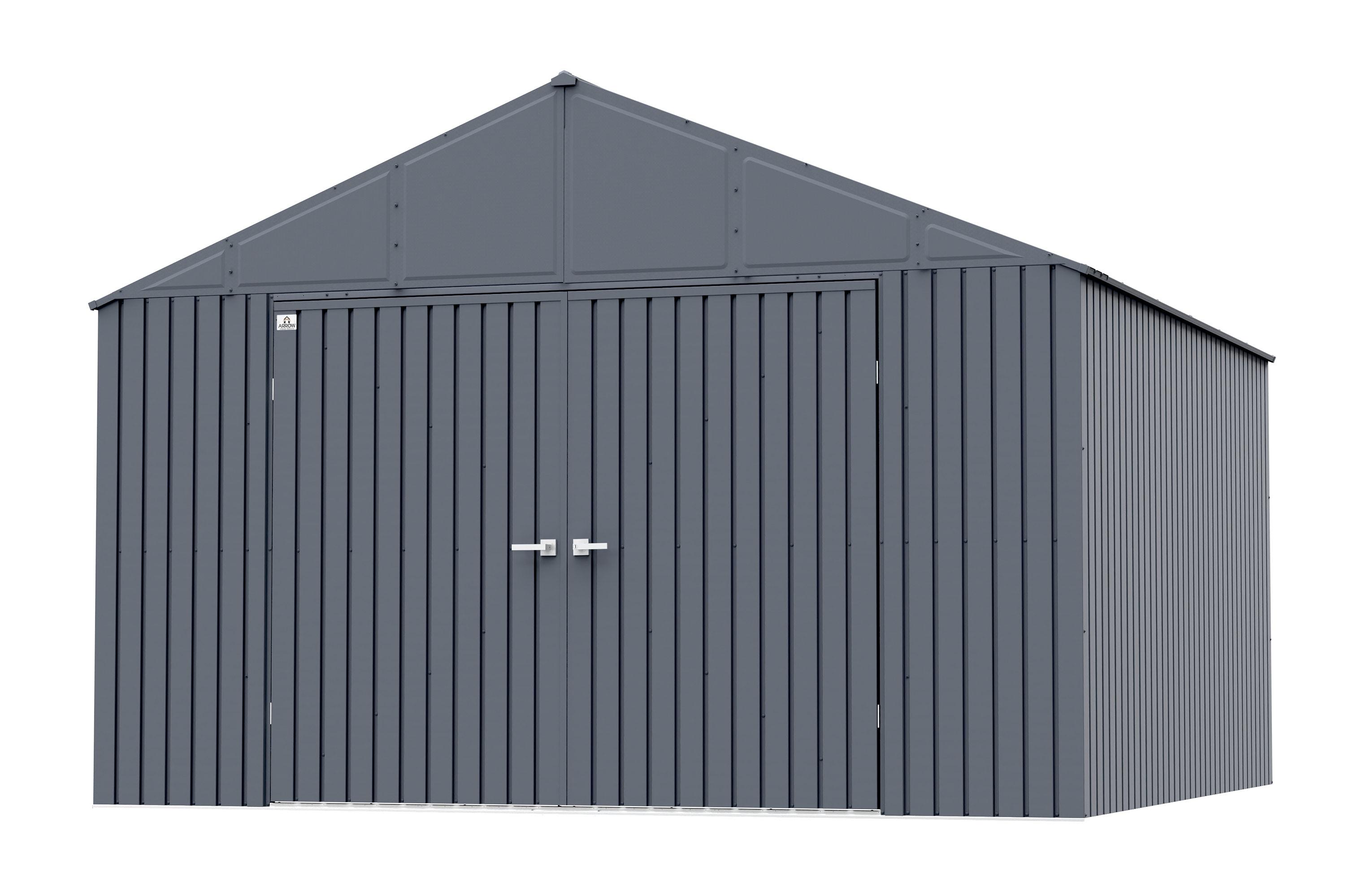 Arrow Elite 12 ft. W x 12 ft. D Galvalume Steel Storage Shed
