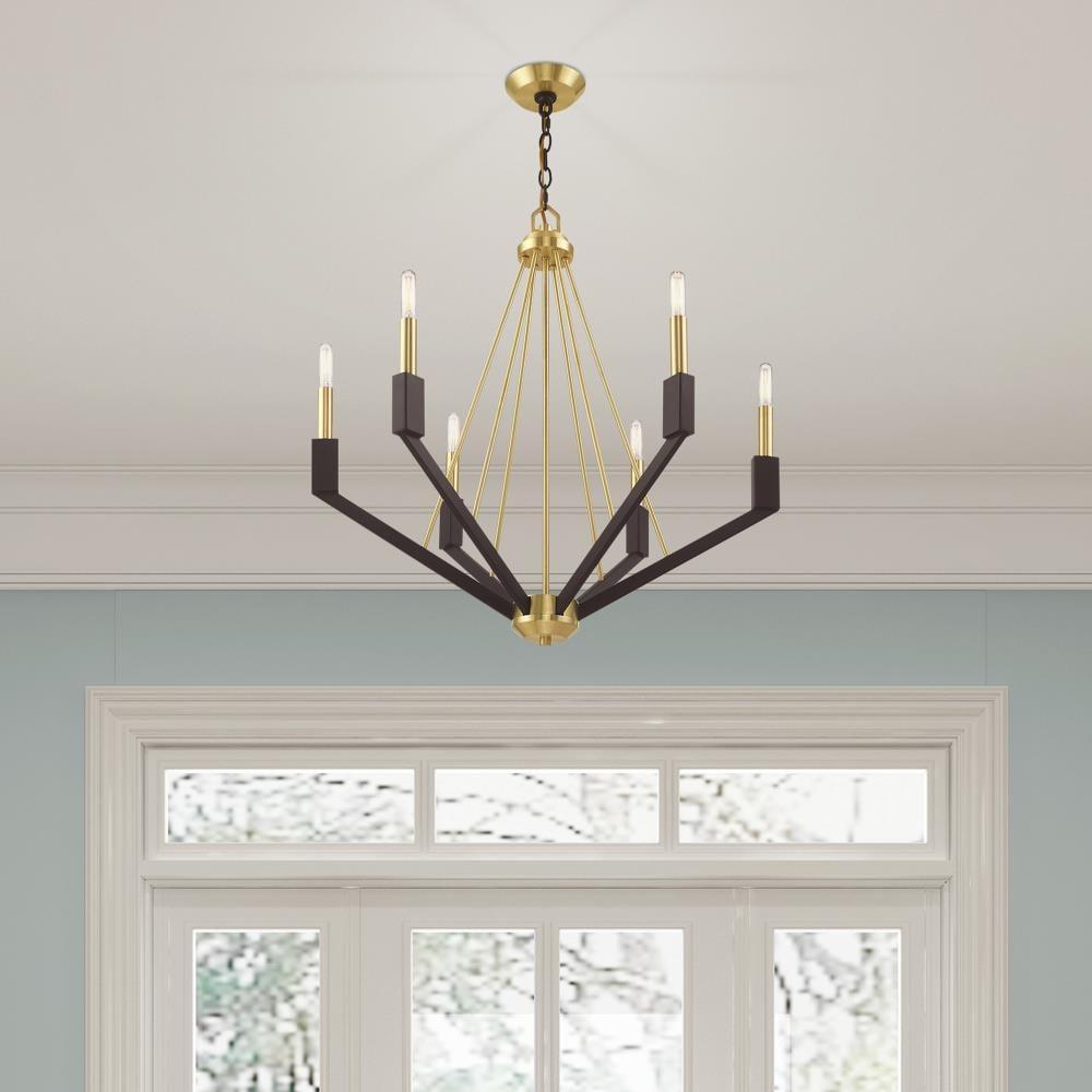 Livex Lighting Beckett 6 - Light Chandelier in  Satin Brass/Bronze