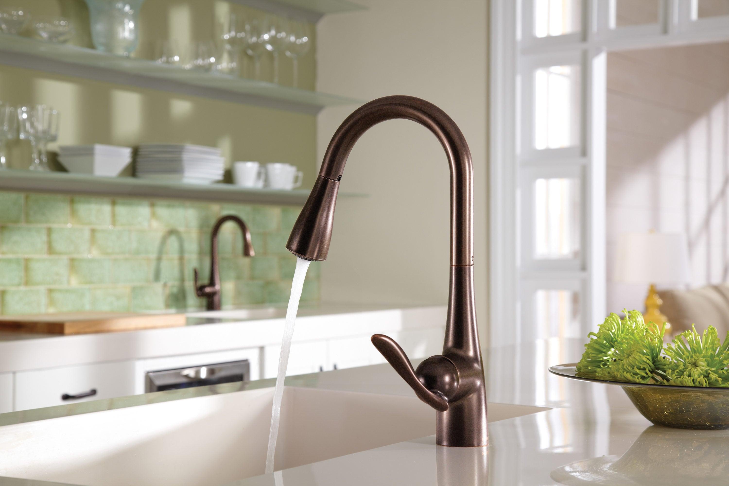 Moen Arbor One Handle High Arc Pulldown Bar Faucet with Reflex Technology