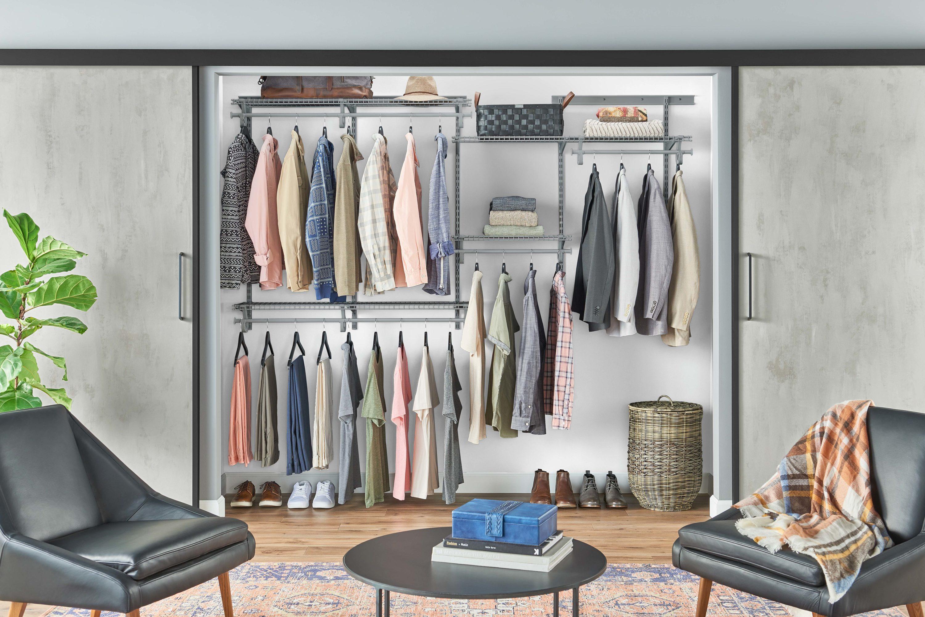 ShelfTrack 60" W - 96" W Closet System Starter Kit