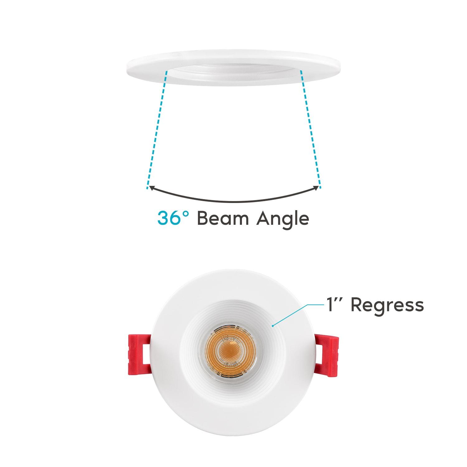 2'' Dimmable Air-Tight IC Rated LED Canless Recessed Lighting Kit