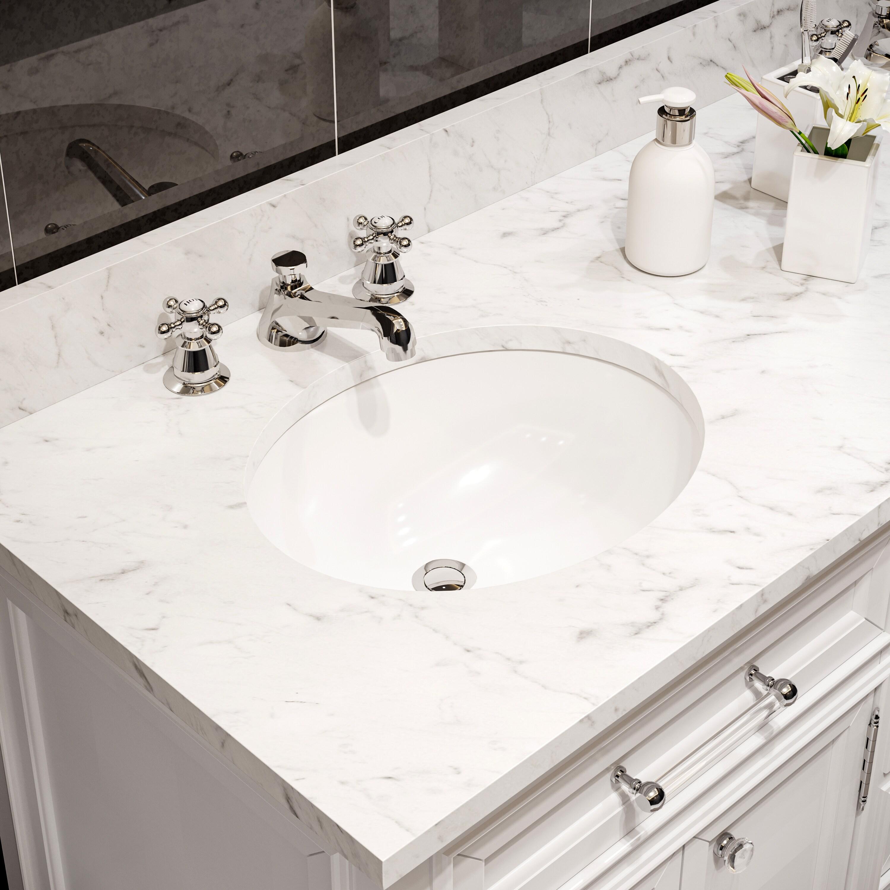 Water Creation Derby 60" Wood Double Bathroom Vanity in Pure White & Chrome