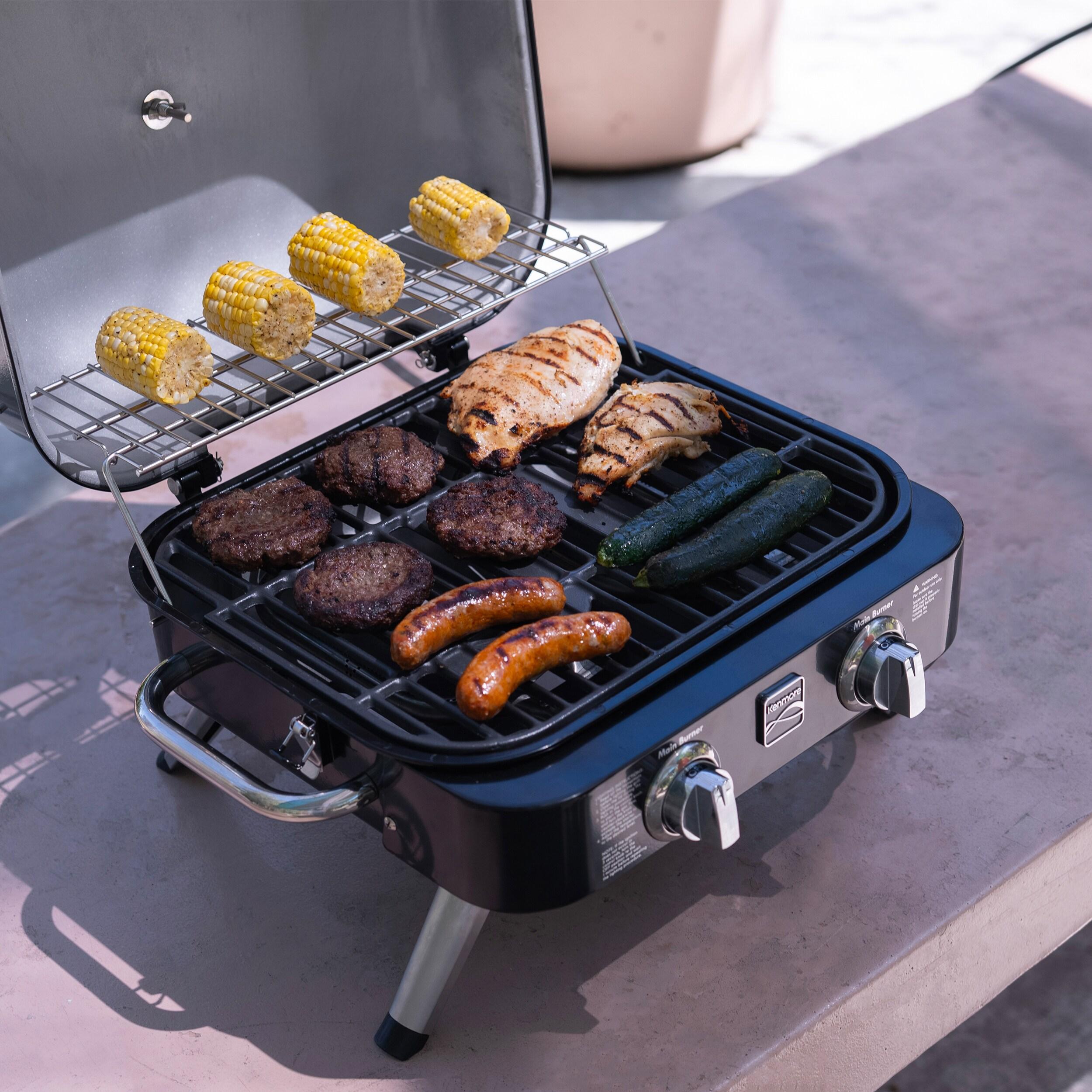 Kenmore 2-Burner Portable Tabletop Retro Gas Grill
