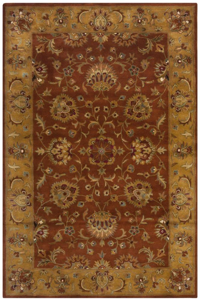 Heritage HG820 Hand Tufted Area Rug - Red/Natural - 6'x9' - Safavieh.