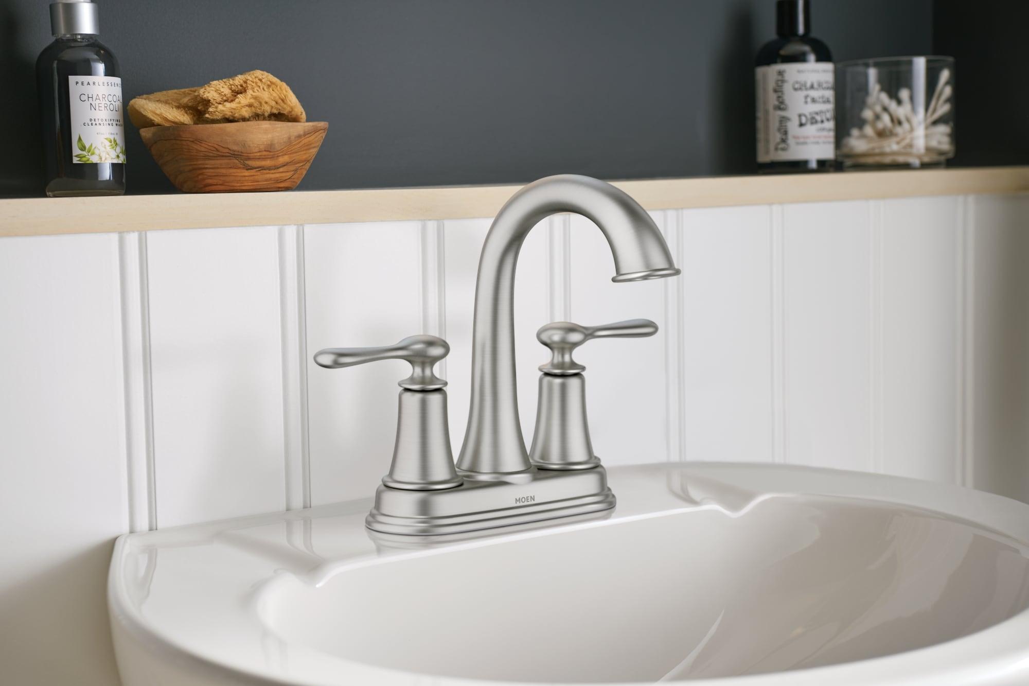 Ellicott Spot Resist Brushed Nickel 2-Handle Bathroom Faucet