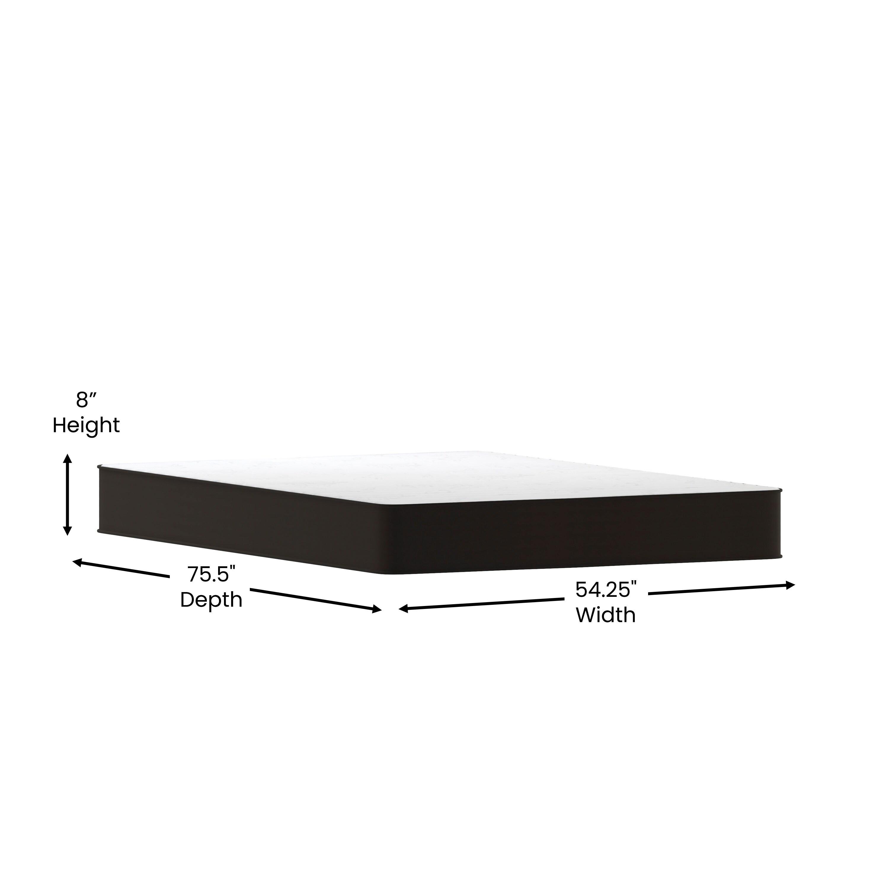 Flash Furniture Capri Comfortable Sleep 8 Inch CertiPUR-US Certified Foam and Innerspring Hybrid Mattress, Full Mattress in a Box