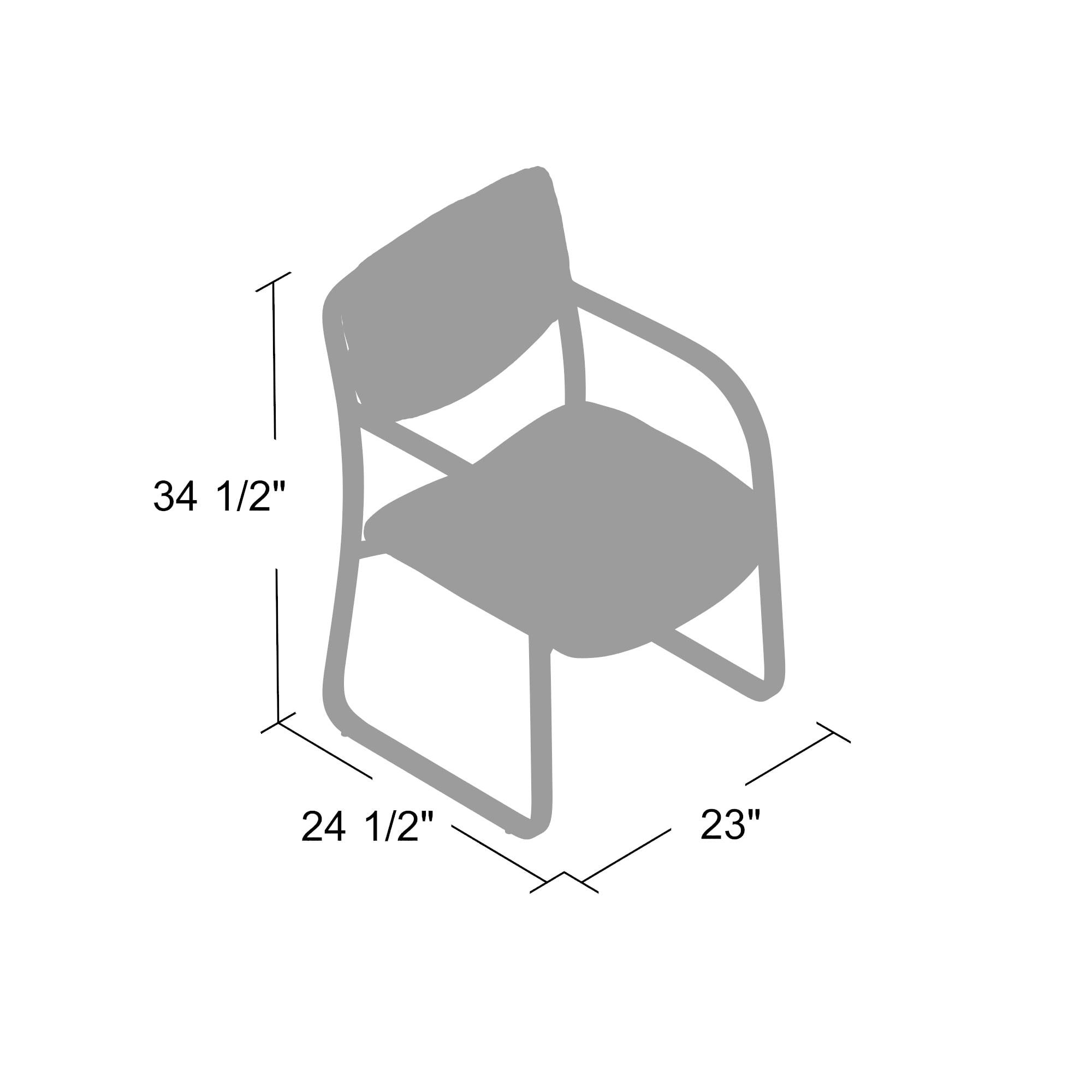 Boss Office Products Leather Sled Base Guest Chair Black: Upholstered, Metal Frame, Fixed Height