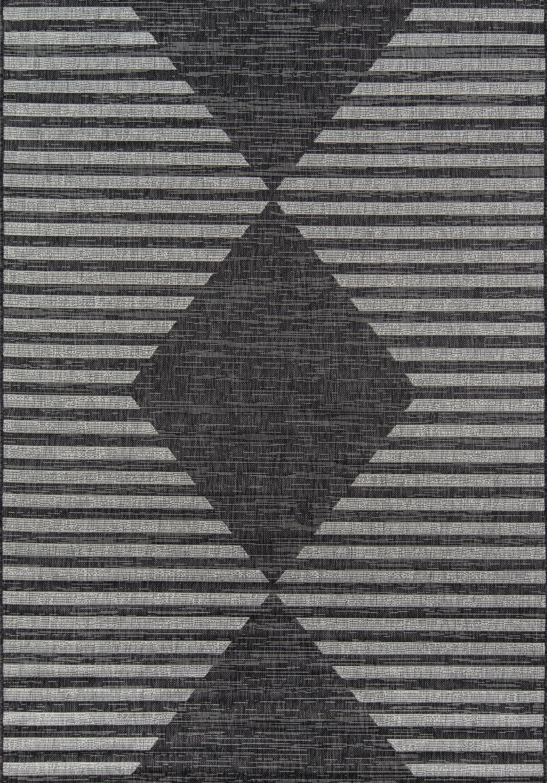 Momeni Villa Monaco Geometric Charcoal Area Rug