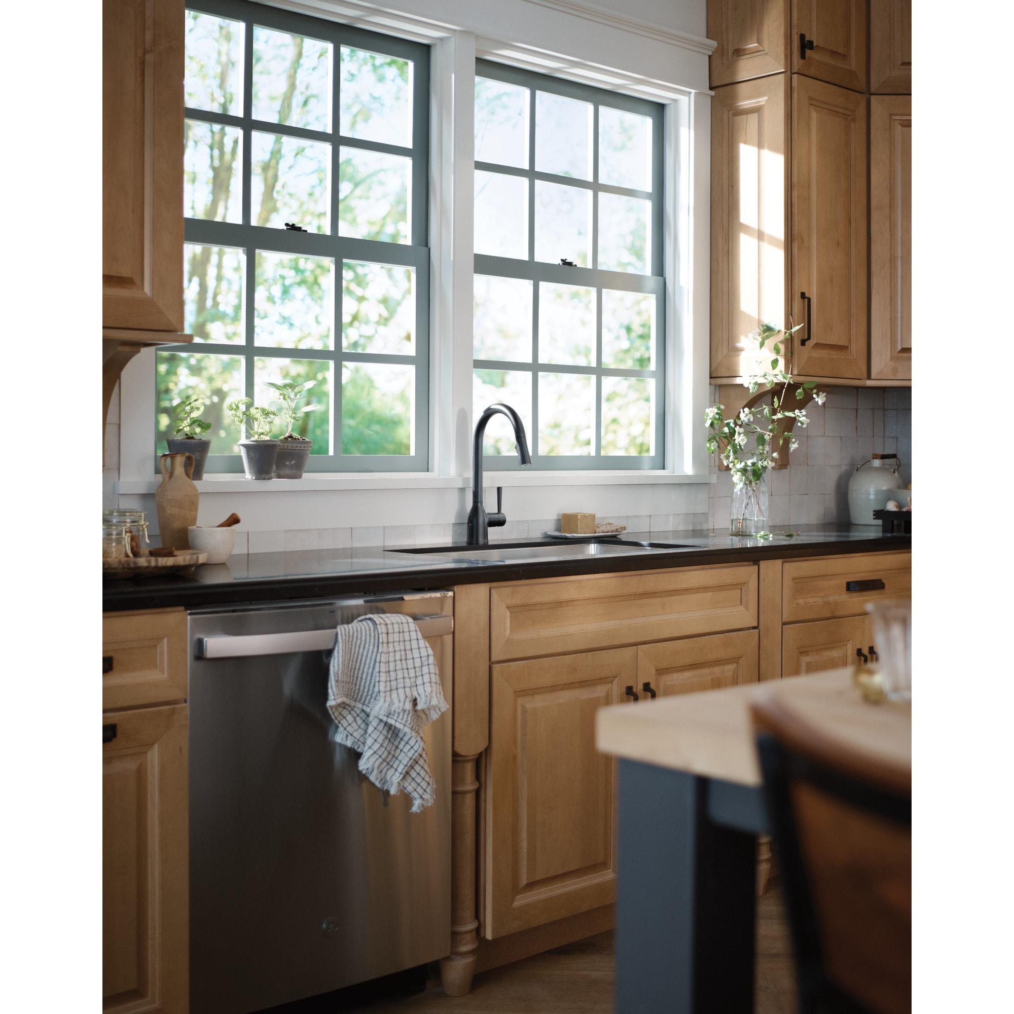Adler Matte Black Touchless Pull-Down Kitchen Faucet