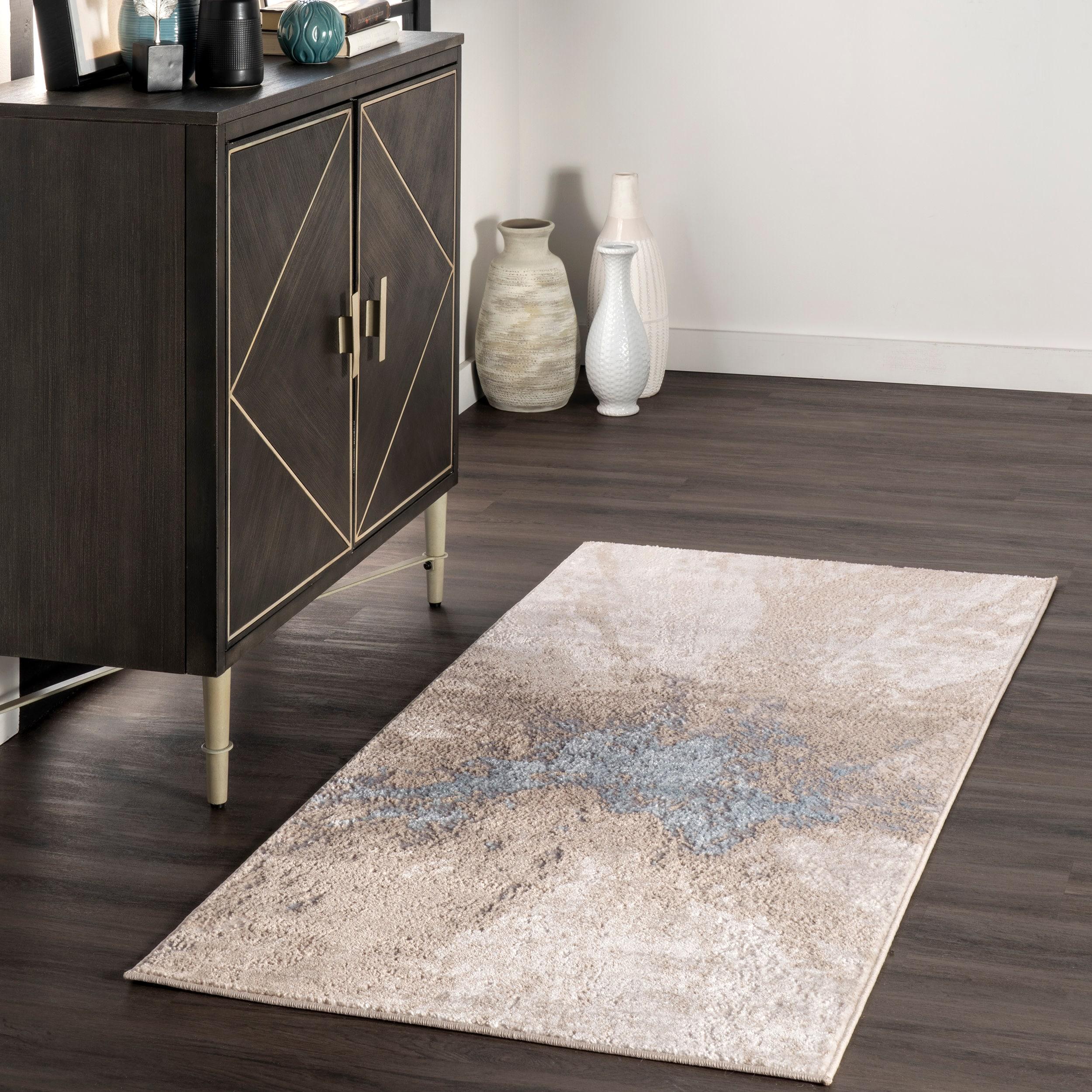 Nuloom Cyn Abstract 2x6 Runner Indoor Area Rug for Living Room Bedroom Dining Room Entryway Hallway Kitchen, Beige/Ivory