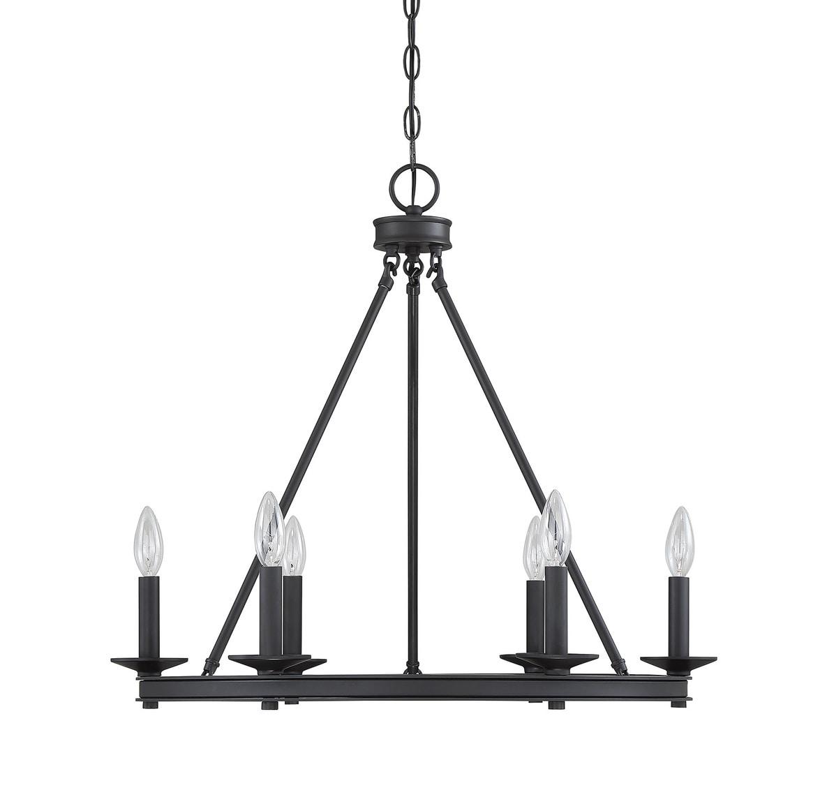 Savoy House Middleton 6 - Light Chandelier in  Matte Black