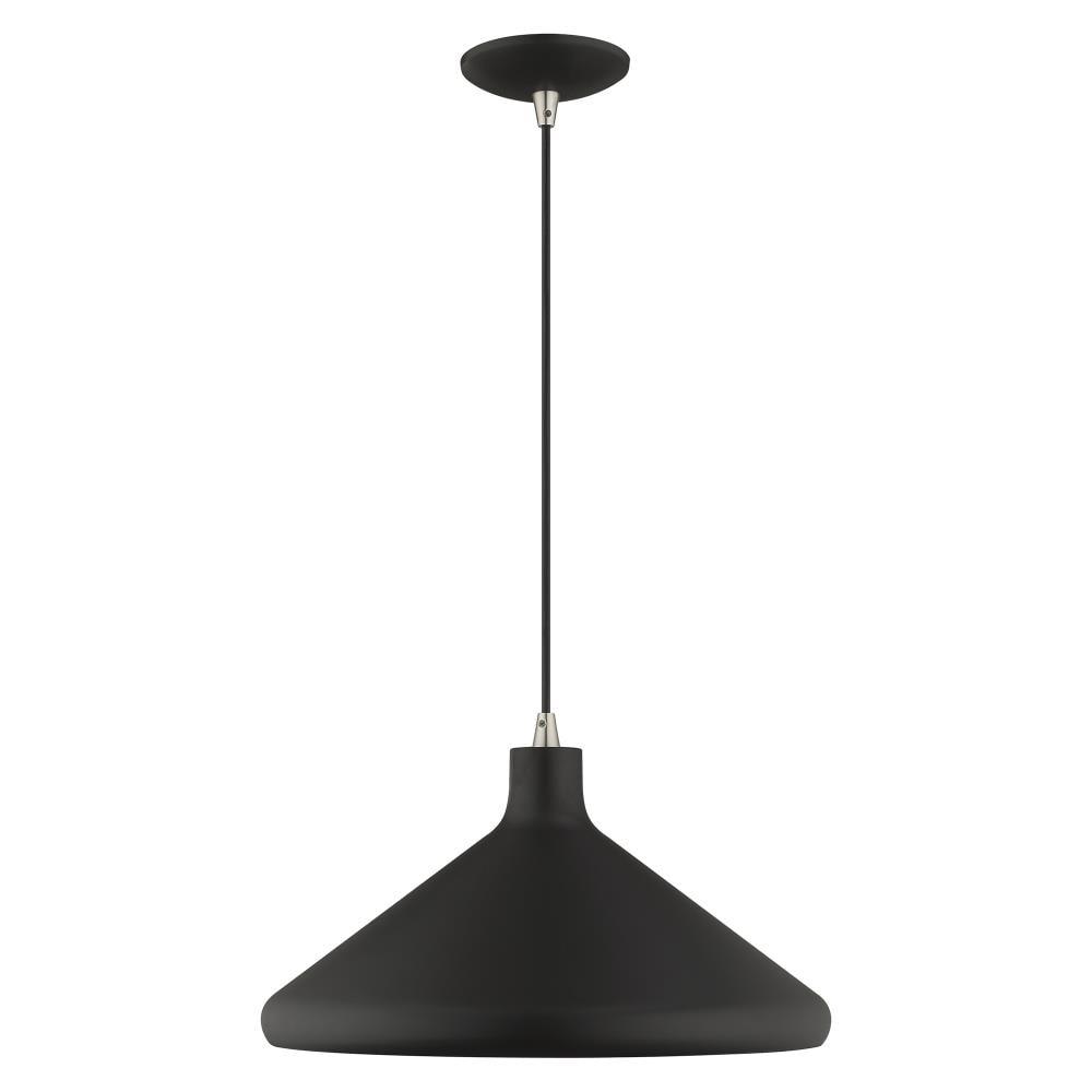 Livex Lighting Metal Shade 1 - Light Chandelier in  Black