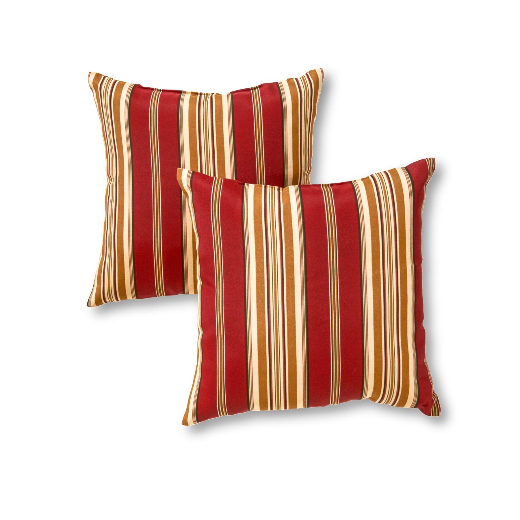 Roma Stripe Square Outdoor Throw Pillow Set for Kids