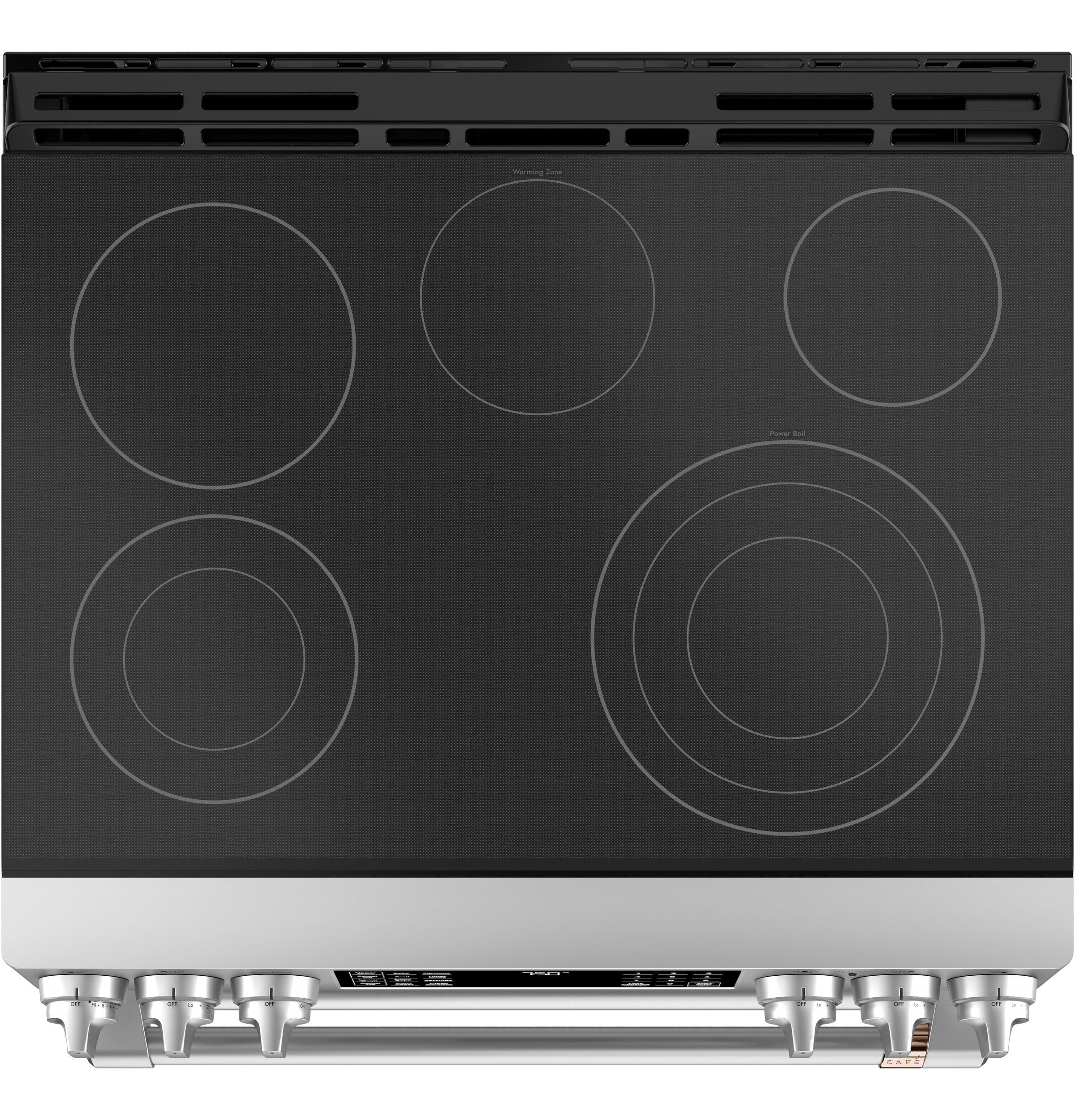Café Café 30" 6.7 cu. ft. Smart Slide-in Electric Range with Convection and Radiant Cooktop CES750P2MS1