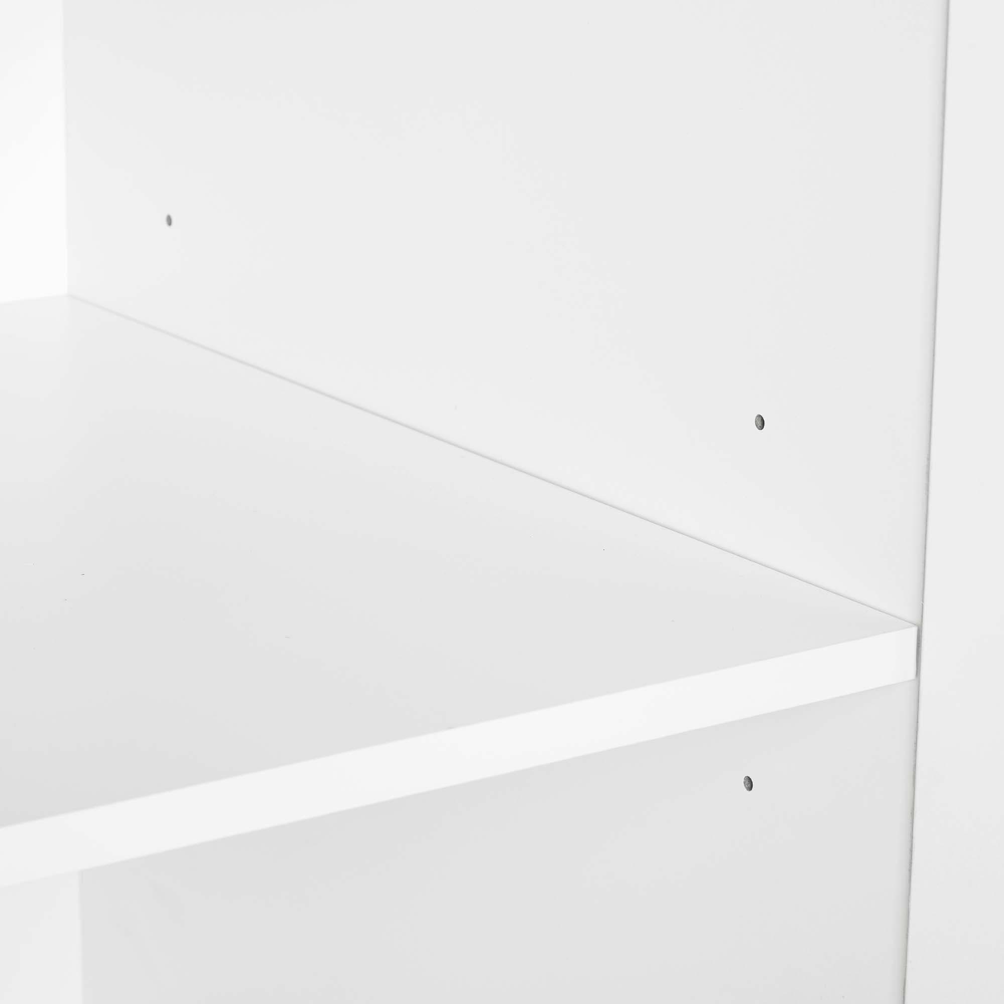 Manhattan Comfort 2pc Lee 4 Door and 8 Shelf Module Wardrobe White: Modern Storage, MDF, Metal Hardware