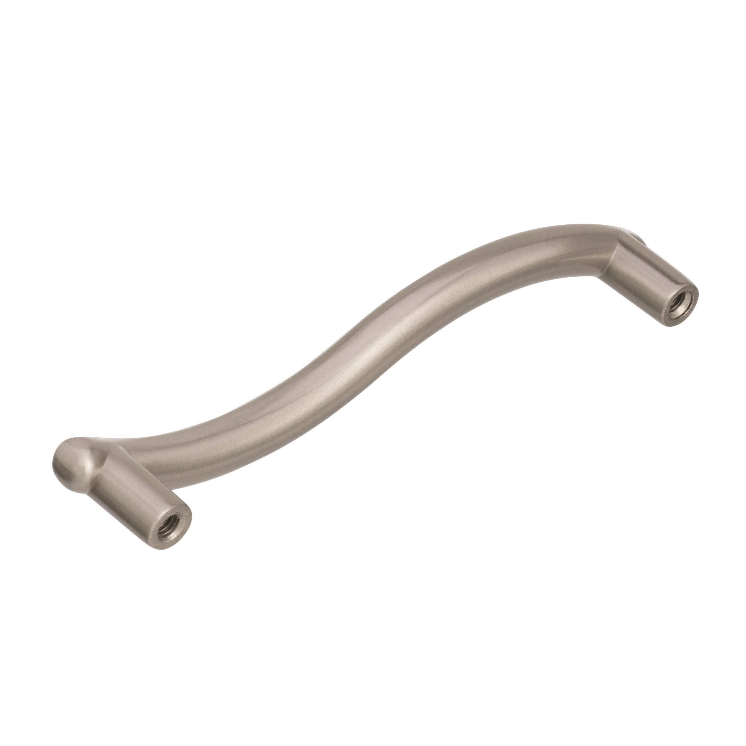 Satin Nickel 3-3/4 Inch Modern Cabinet Pull with Mounting Hardware