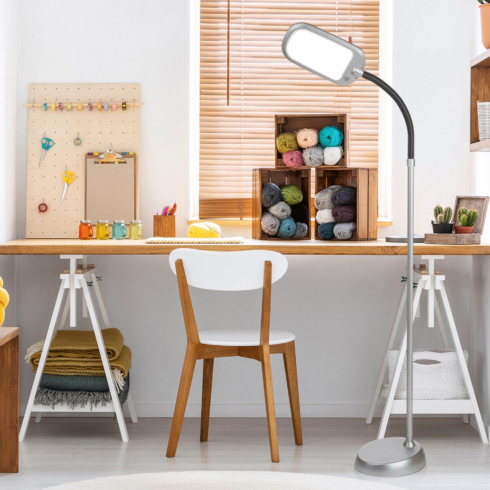 Brightech Litespan Slim 55 in. Industrial Dimmable LED Directional Task Floor Lamp