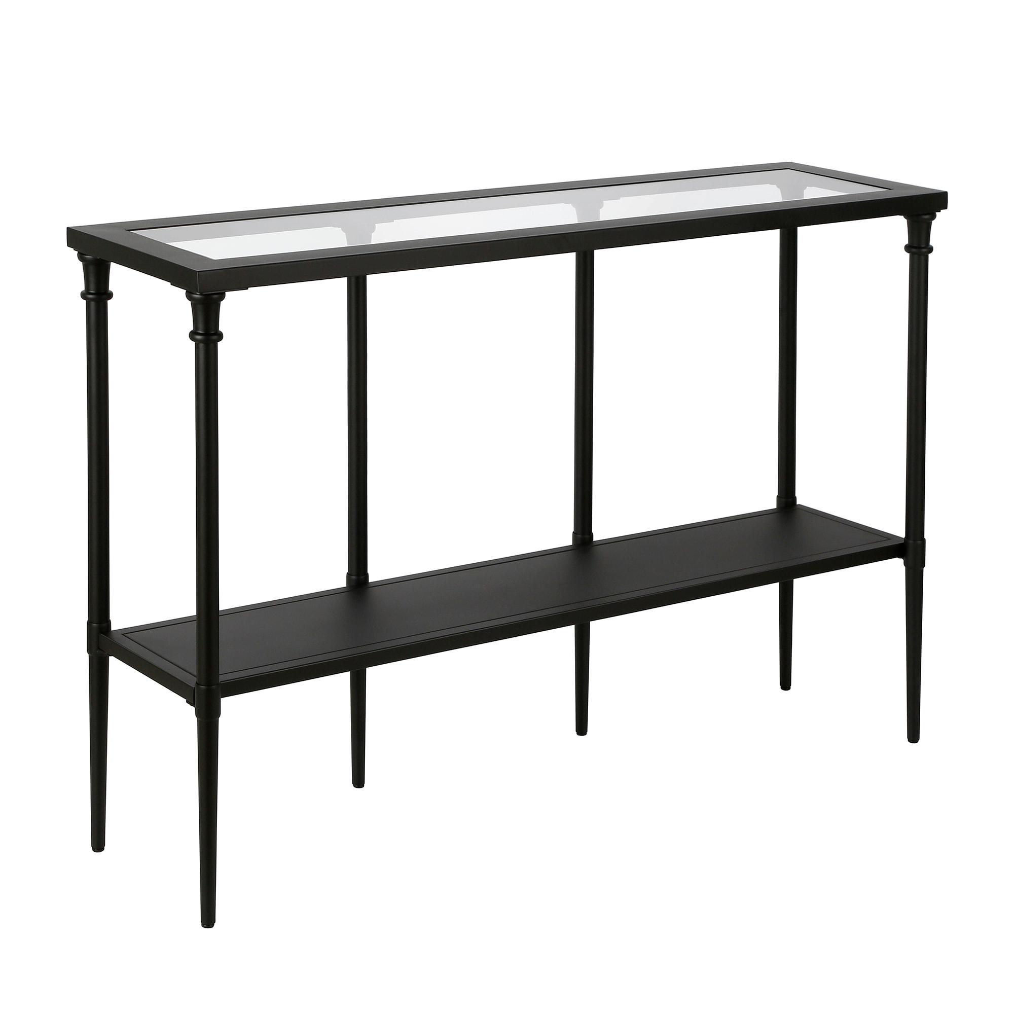 Evelyn & Zoe Dafna 45" Mesa de Consola Rectangular Ancho, Bronce Ennegrecido