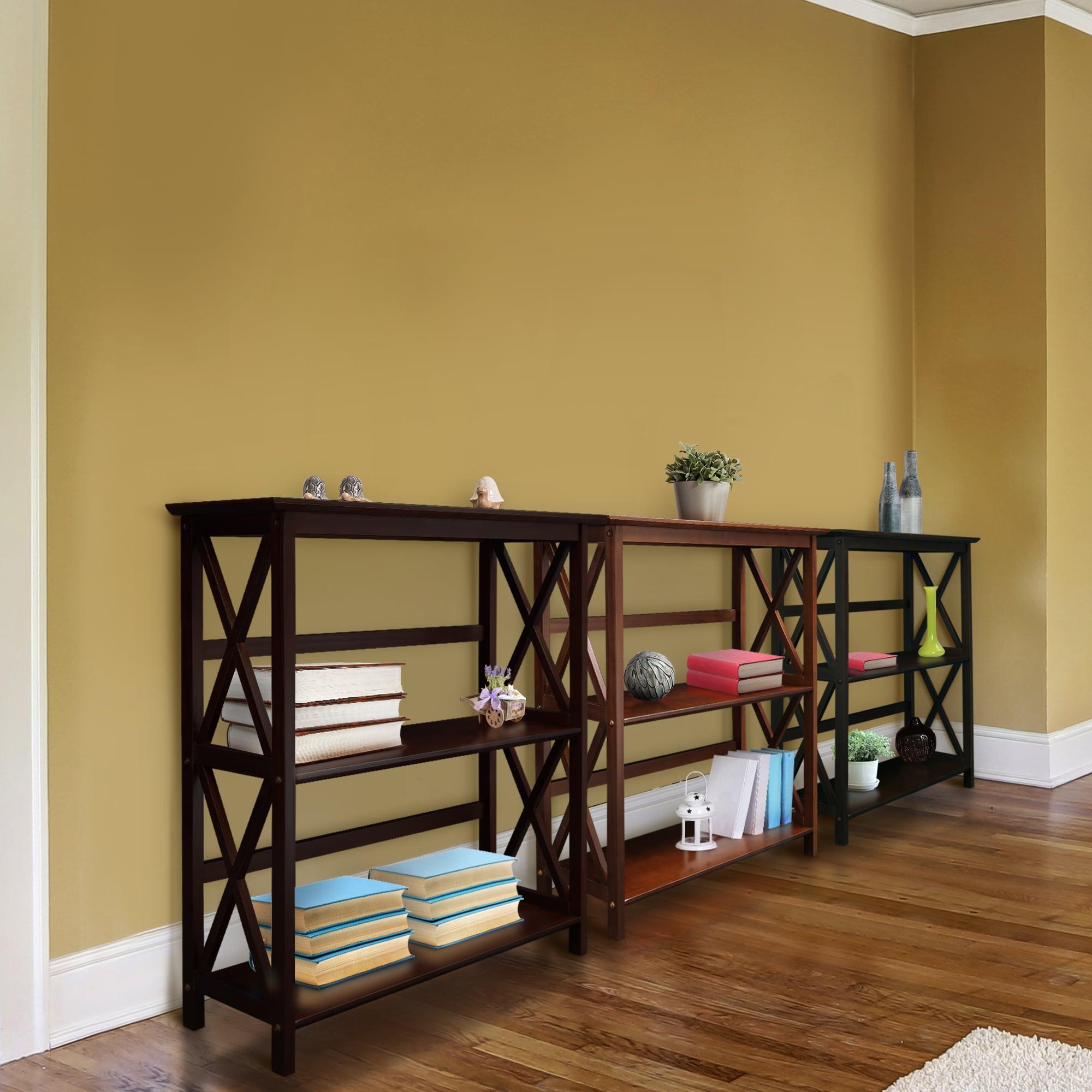Montego 3-Shelf Bookcase-Black