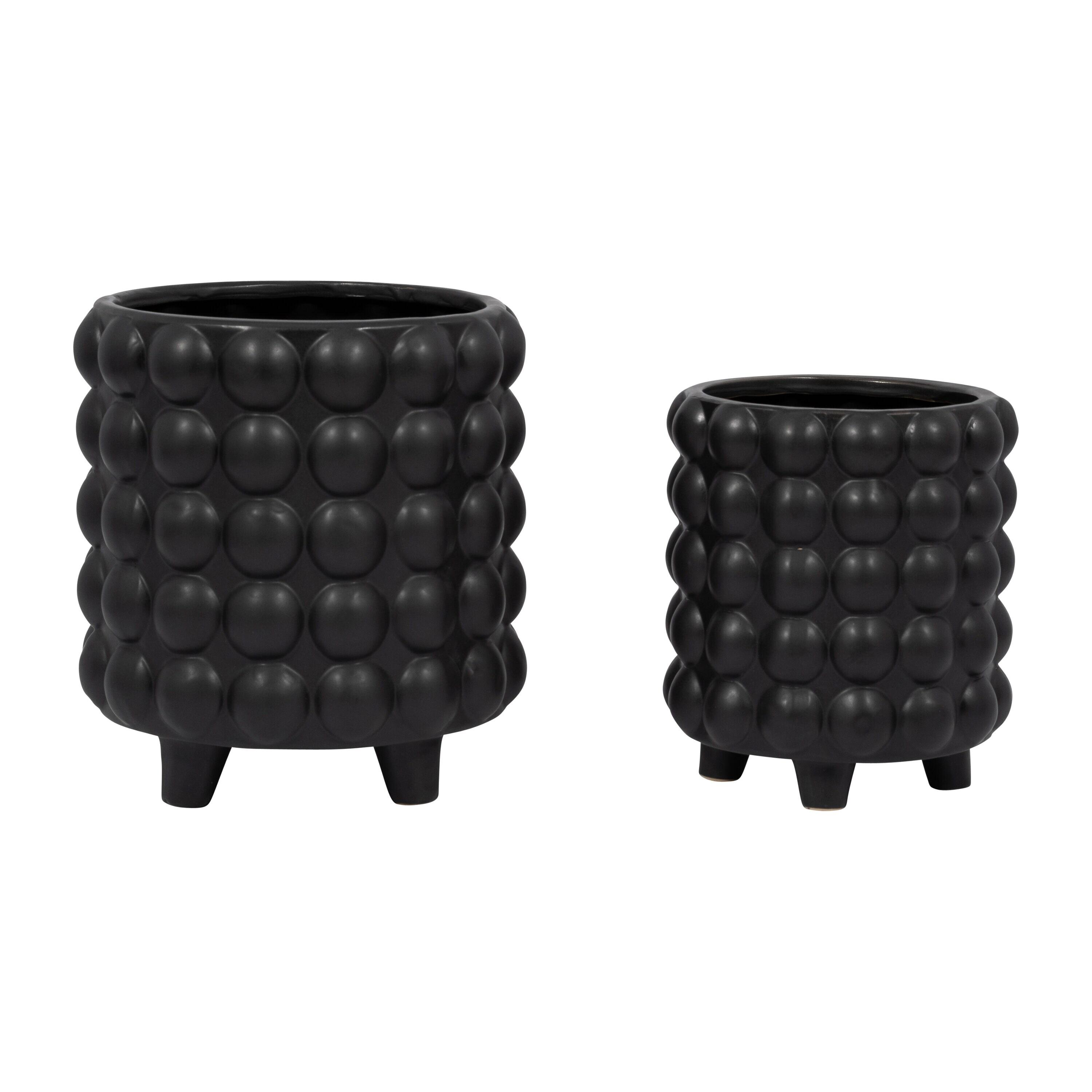 Joss & Main Ceramic Footed Planter Set of 2 Indoor and Outdoor & Reviews | Joss & Main