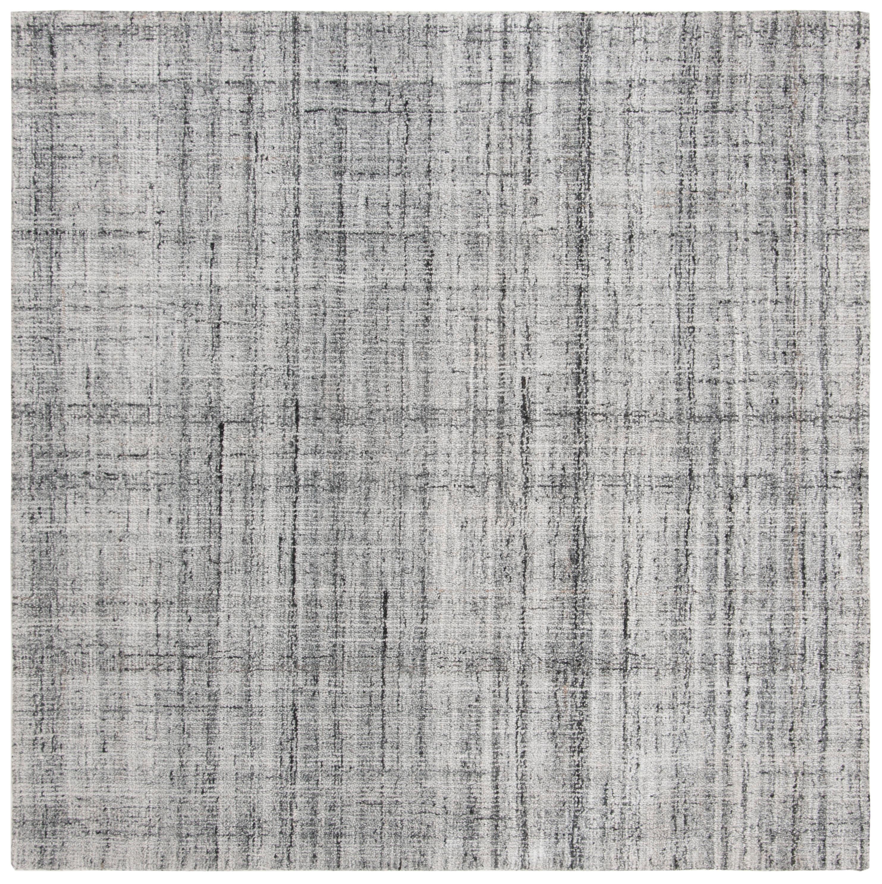 SAFAVIEH Abstract Bailey Striped Area Rug, Grey/Black, 8' x 8' Square