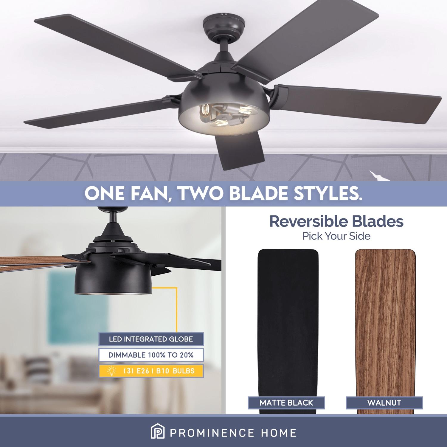 Octavia 52" Ceiling Fan with LED Light