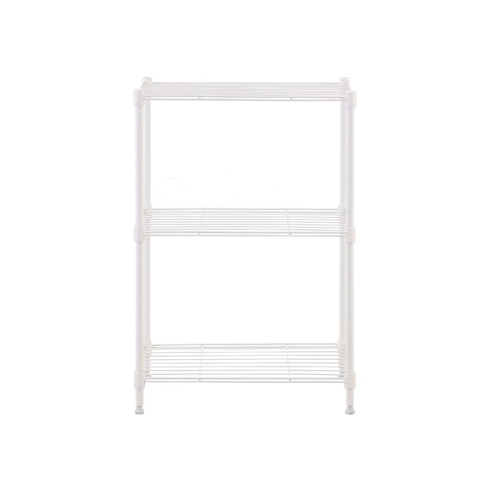 3 tier white powder shelving unit 12x18x26in