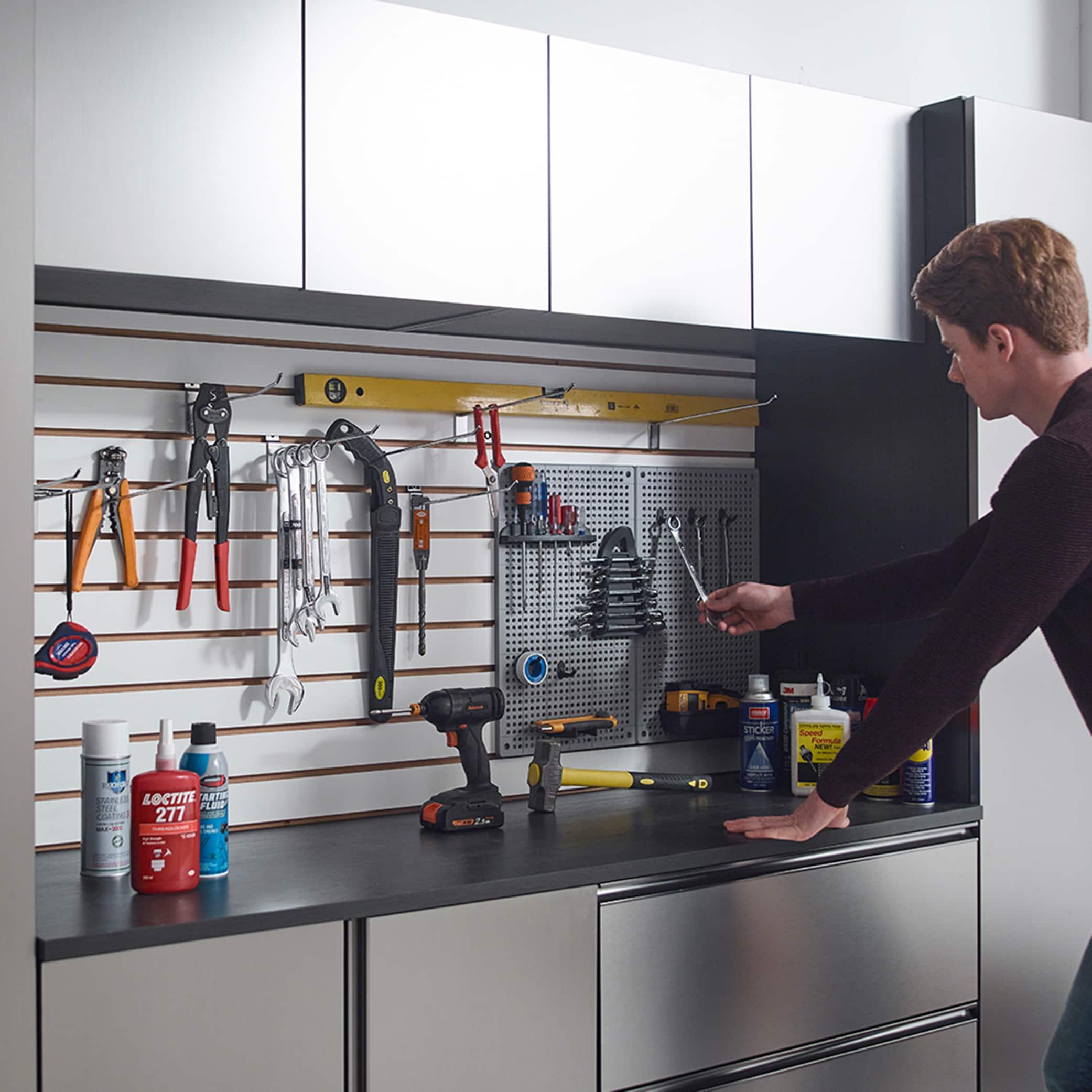 Klair Living Nova Series 6-Piece Engineered Wood Garage Cabinet Set in Gray