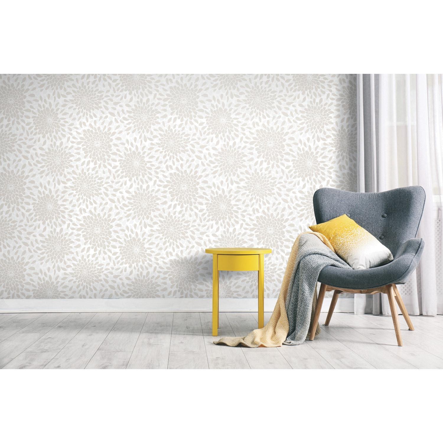 RoomMates Toss The Bouquet Peel & Stick Wallpaper: Removable Vinyl, Self-Adhesive Floral, Modern Botanical, Blue, 28 Sq Ft