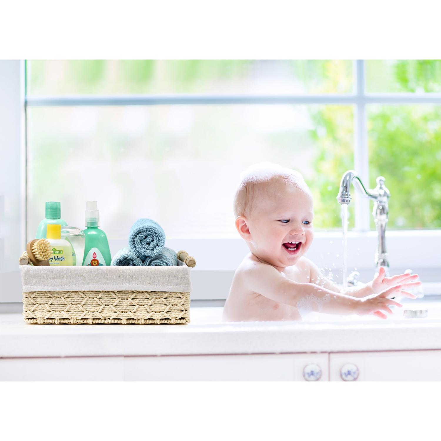 Sorbus Handmade Storage Paper Rope Baskets 2 Pack