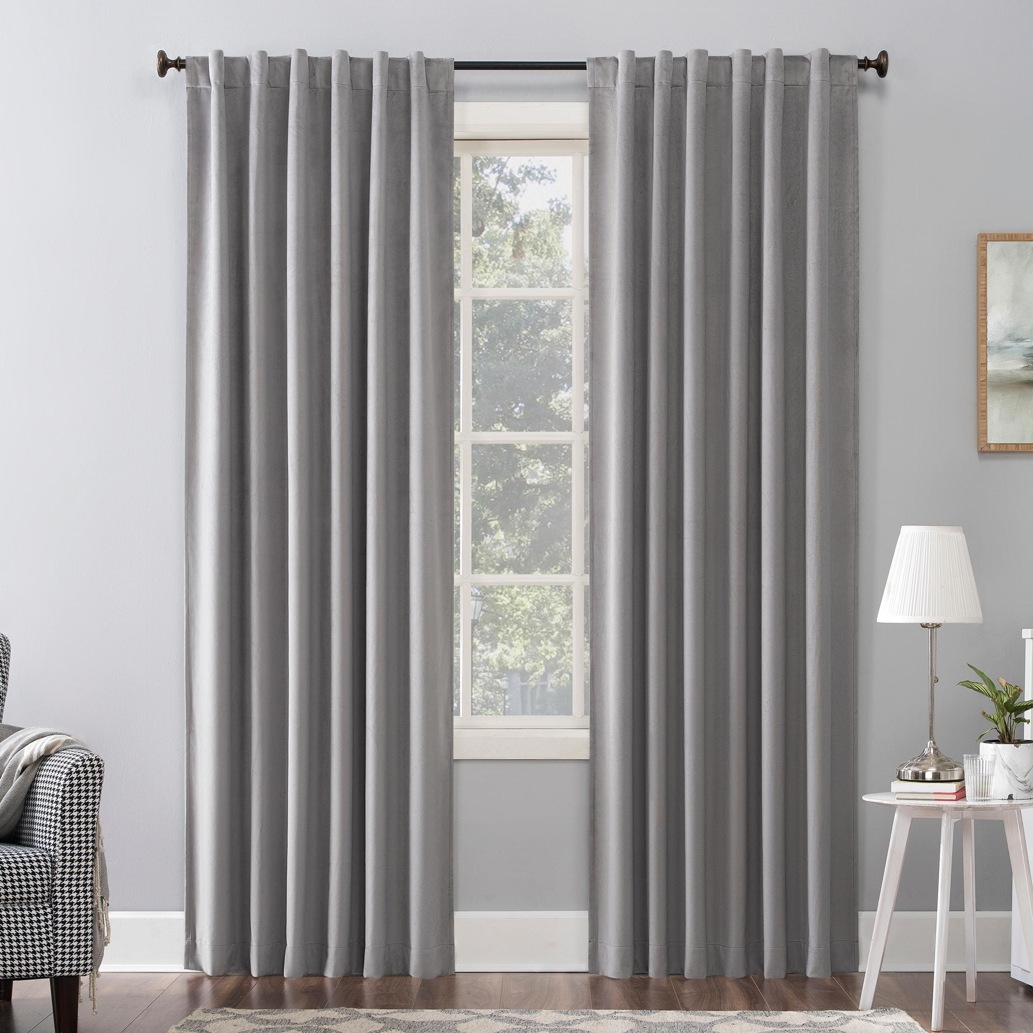 Velvet Noise Reducing Thermal Extreme 100% Blackout Back Tab Curtain Panel