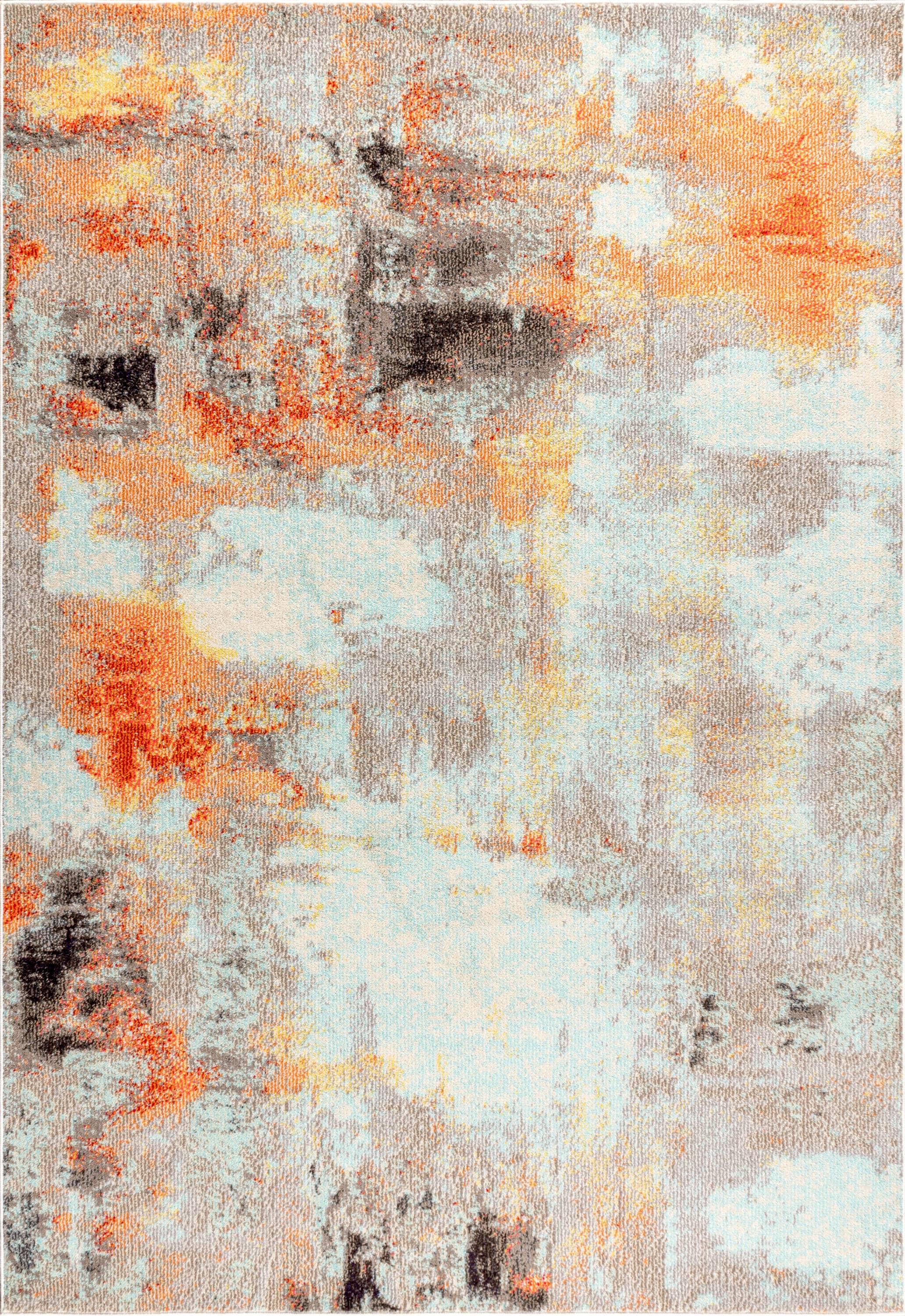 JONATHAN Y Contemporary POP Modern Abstract Vintage Cream/Orange 3 ft. x 5 ft. Area Rug