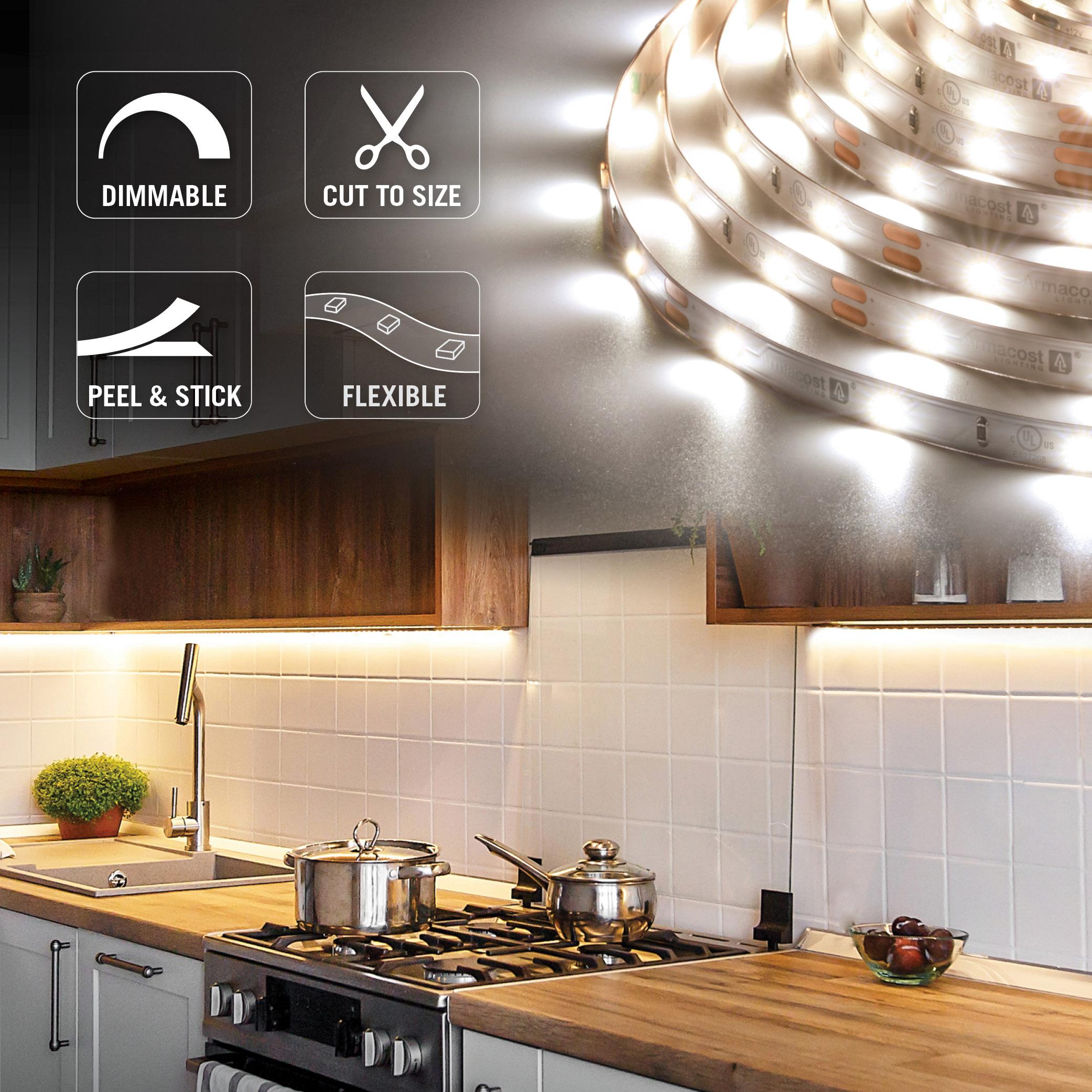 RibbonFlex Pro, 12V, 5000K, 30LEDs/M, IP20, 5M Under Cabinet Strip Light