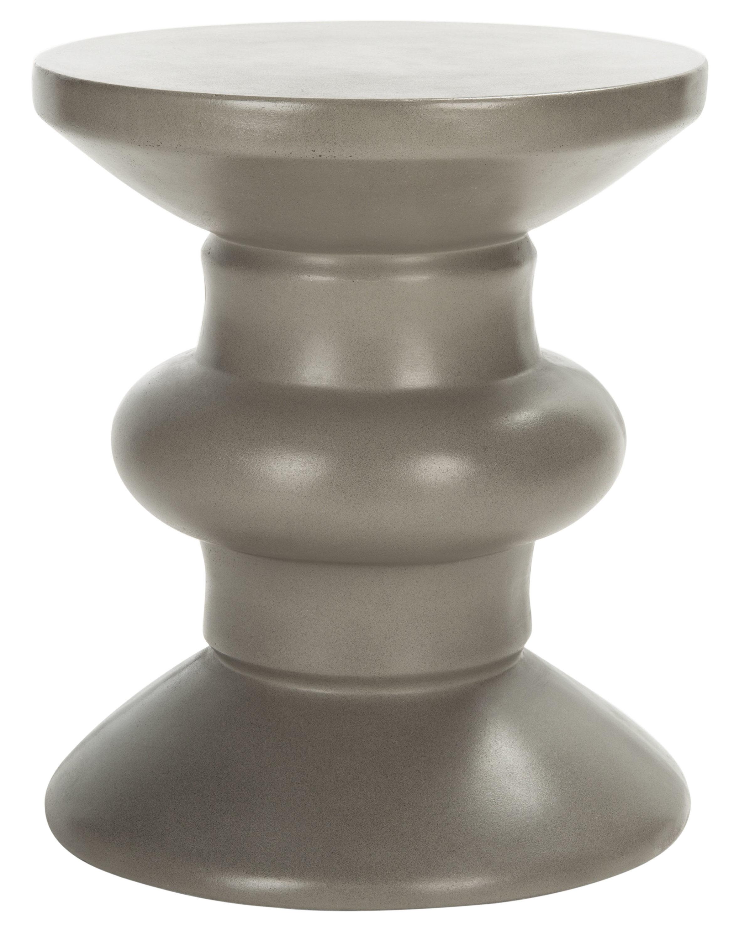 Jiraiya Concrete Accent Stool - Indoor/Outdoor - VNN1033 - Gray - Safavieh