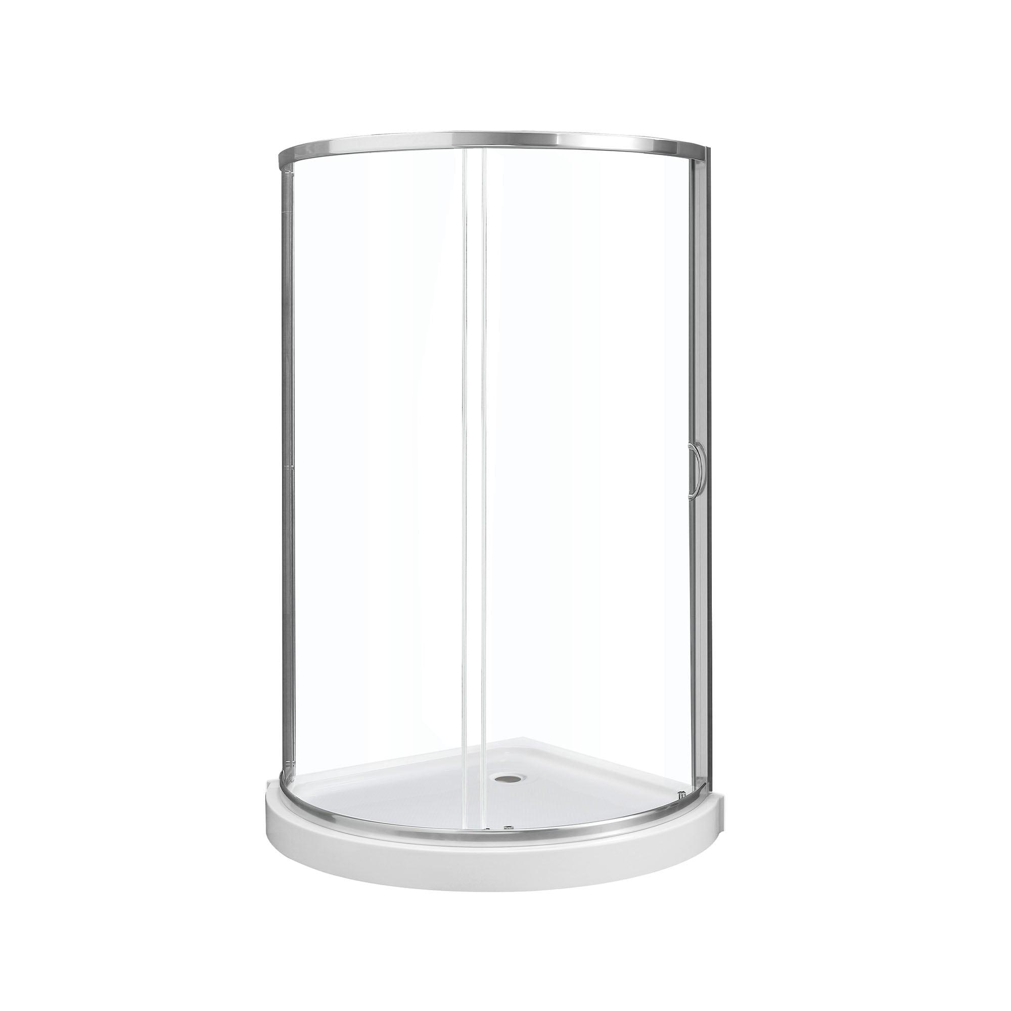 OVE Decors Breeze 44 in. Round Shower Kit w/ Clear, Base