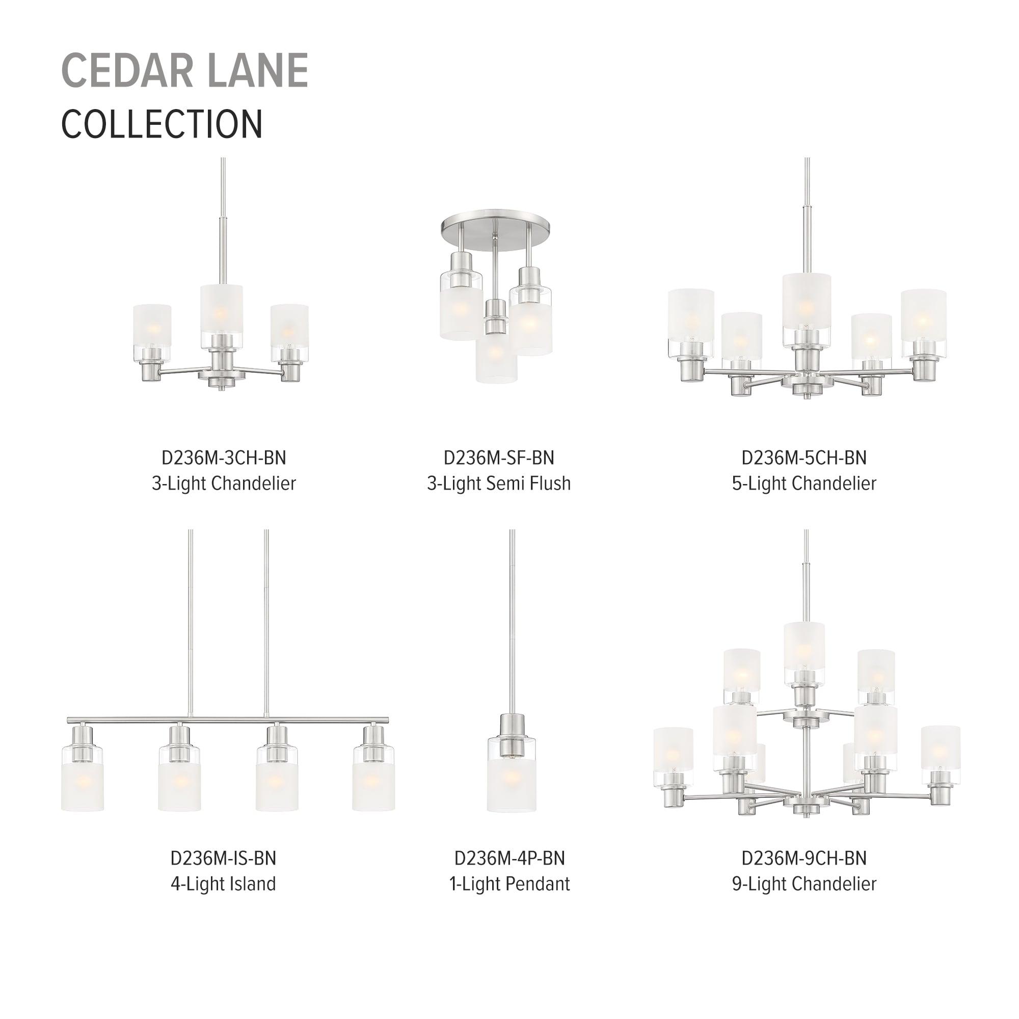 Designers Fountain Cedar Lane 5 Light Matte Black Chandelier, D236M-5CH-MB