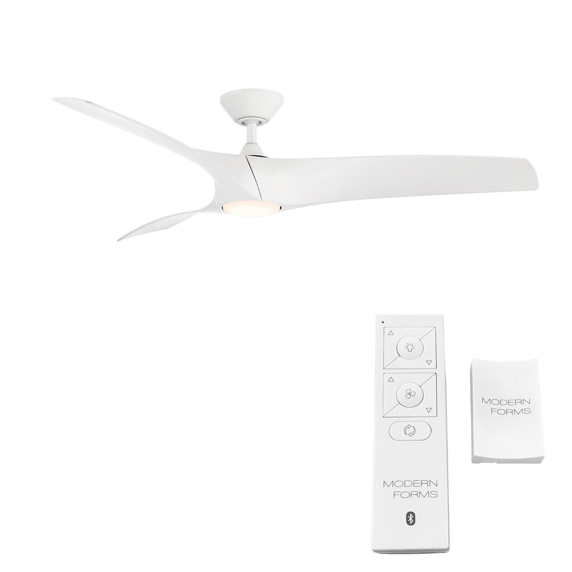 Zephyr 3 - Blade Outdoor/Indoor Smart Ceiling Fan with 2700K-3000K-4000K-5000K Selectable LED Light Kit and Remote Control Included