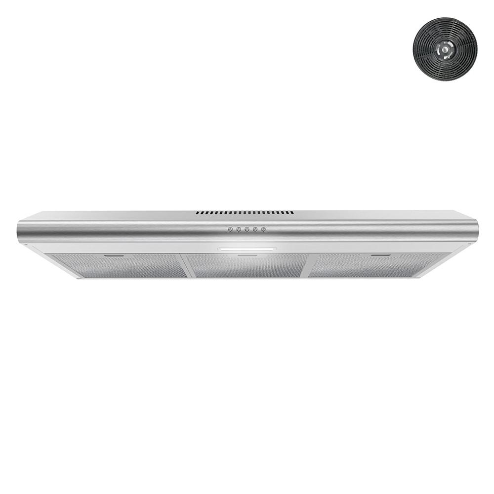 Streamline Amendola 36" 80 Cubic Feet Per Minute Convertible Under Cabinet Range Hood with Mesh Filter and Light Included