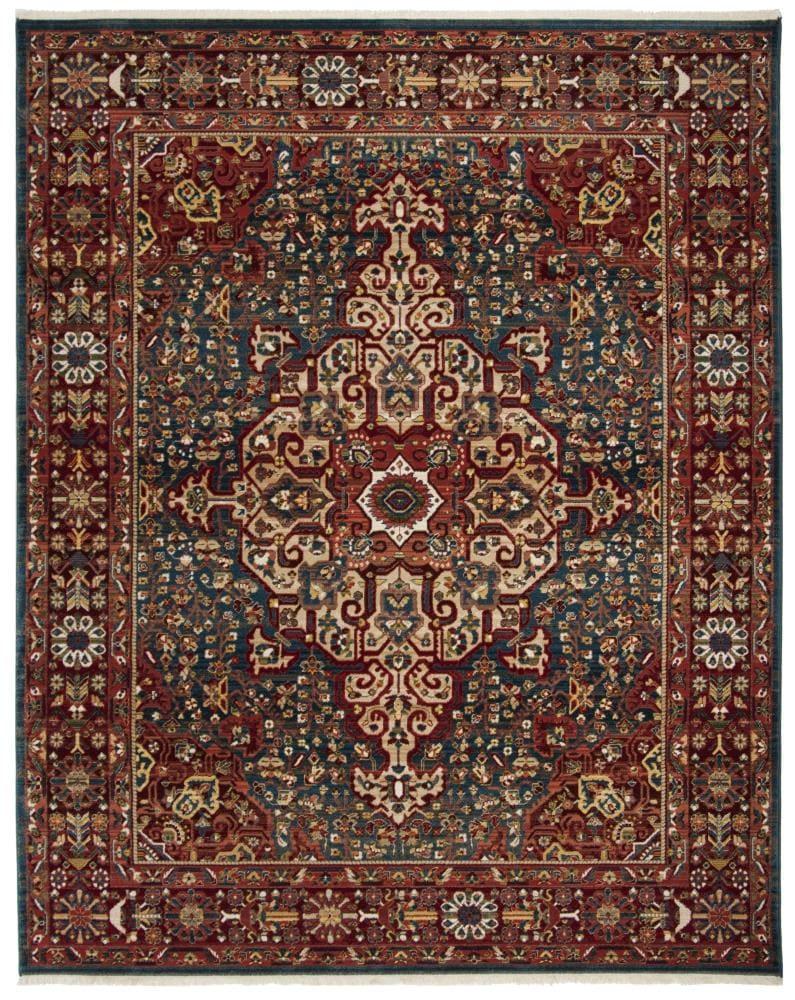 Kashan KSN305 Power Loomed Area Rug - Blue/Red - 8'x10' - Safavieh