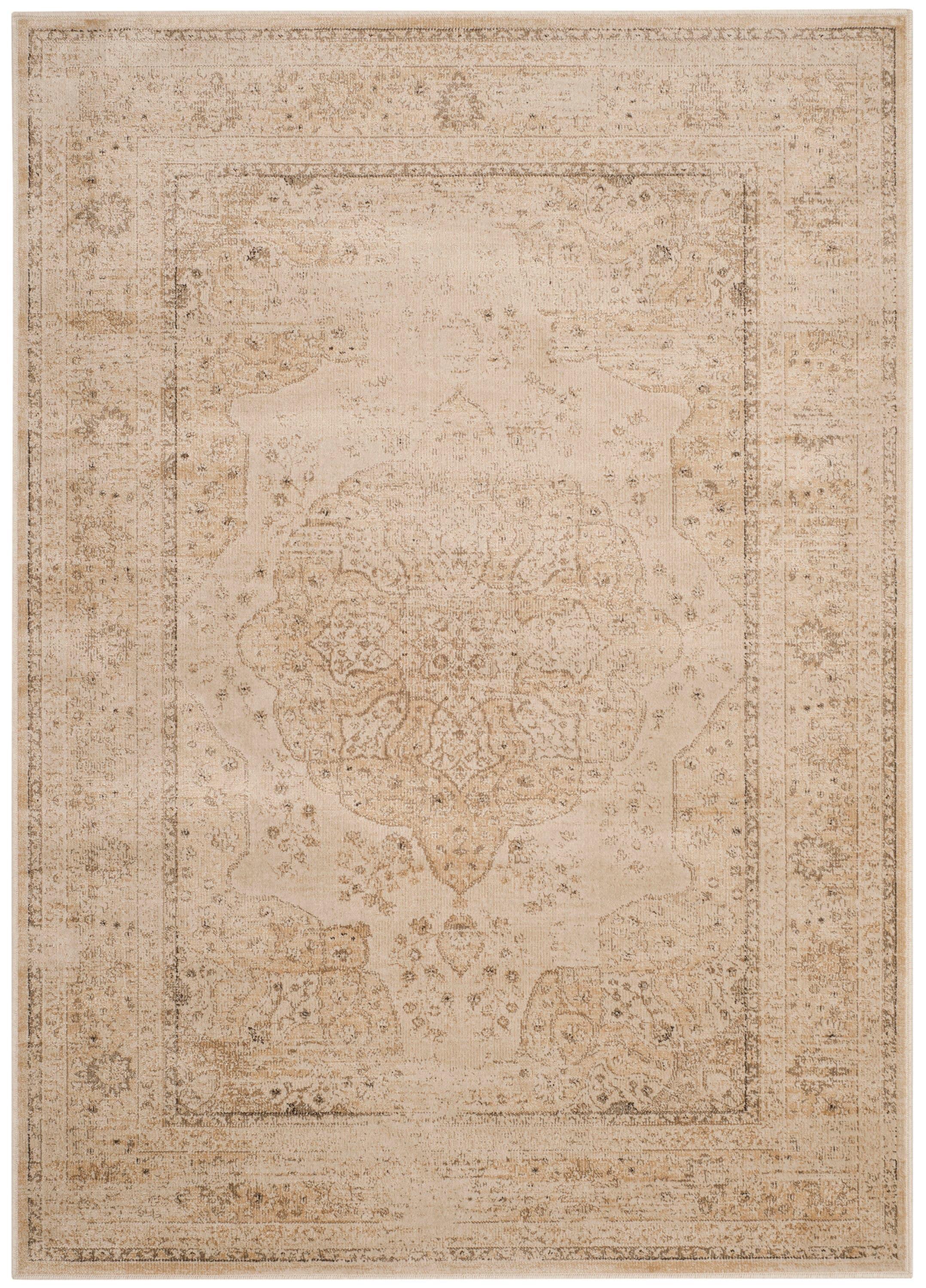 Vintage VTG158 Power Loomed Indoor Area Rug - Creme - 4'x5'7" - Safavieh.